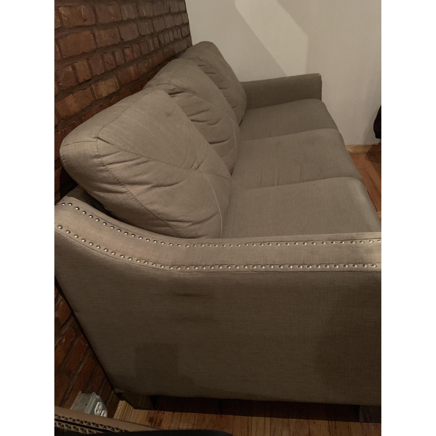 Bob's Beige Studded Sofa - image-3