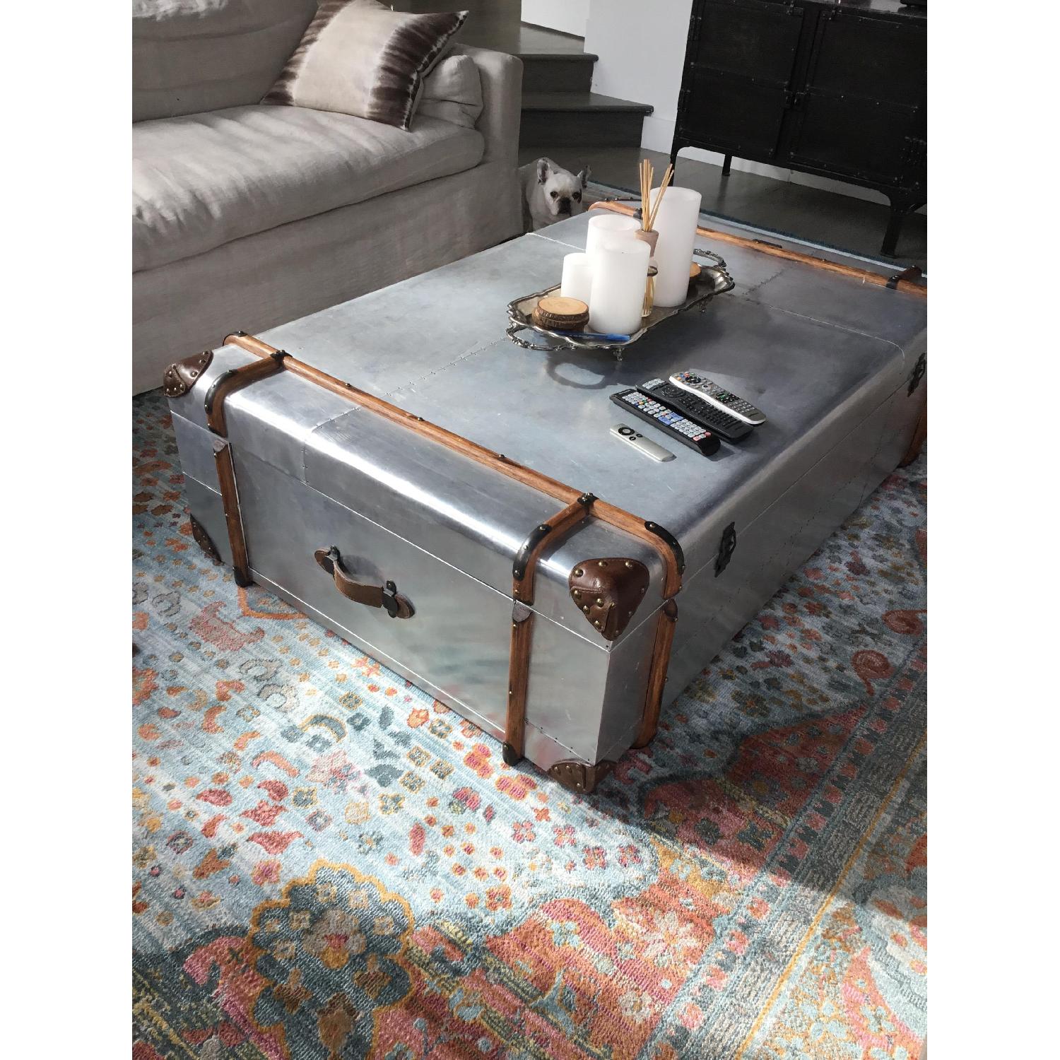 Restoration Hardware Richards Metal Trunk Table - image-3