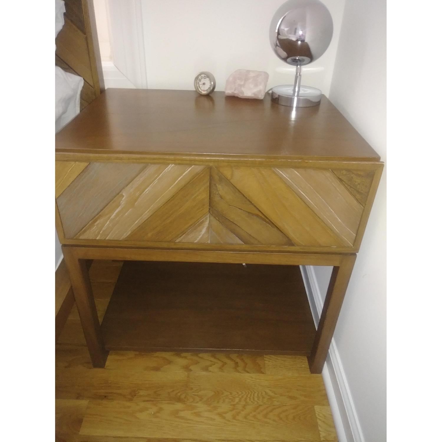 Crate & Barrel Chevron Nightstands - image-1