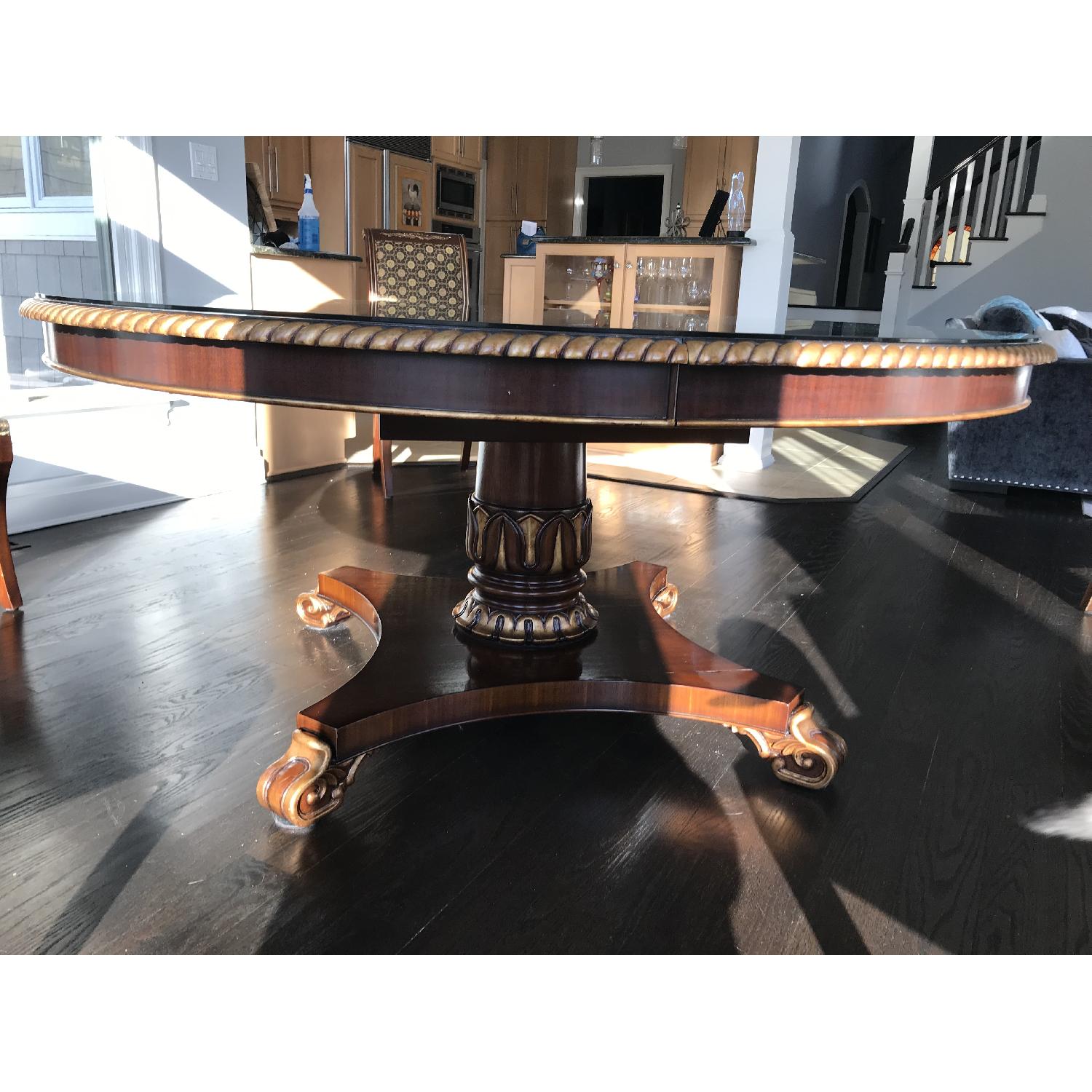 Custom Made Expandable Dining Table w/ 8 Chairs - image-3