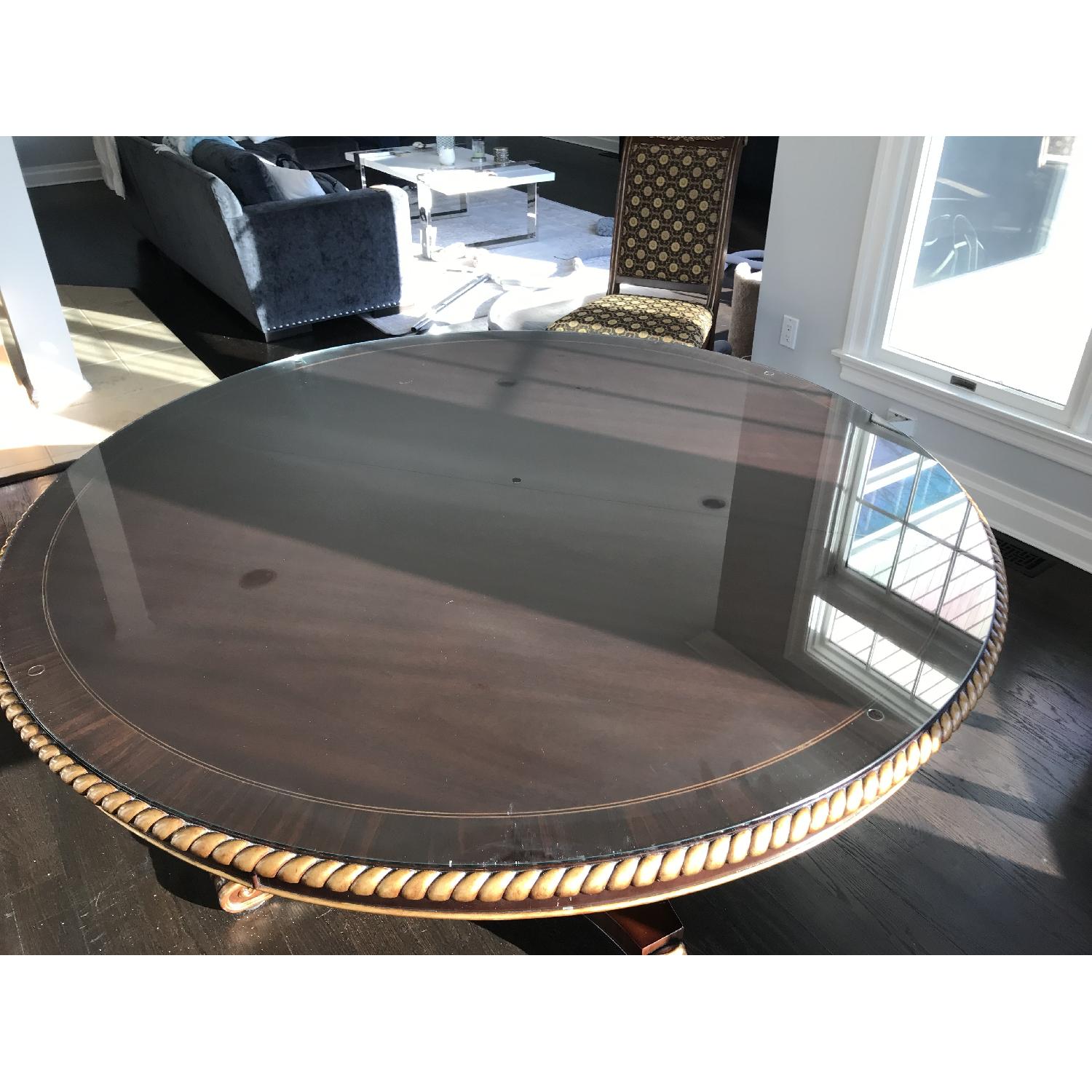 Custom Made Expandable Dining Table w/ 8 Chairs - image-4