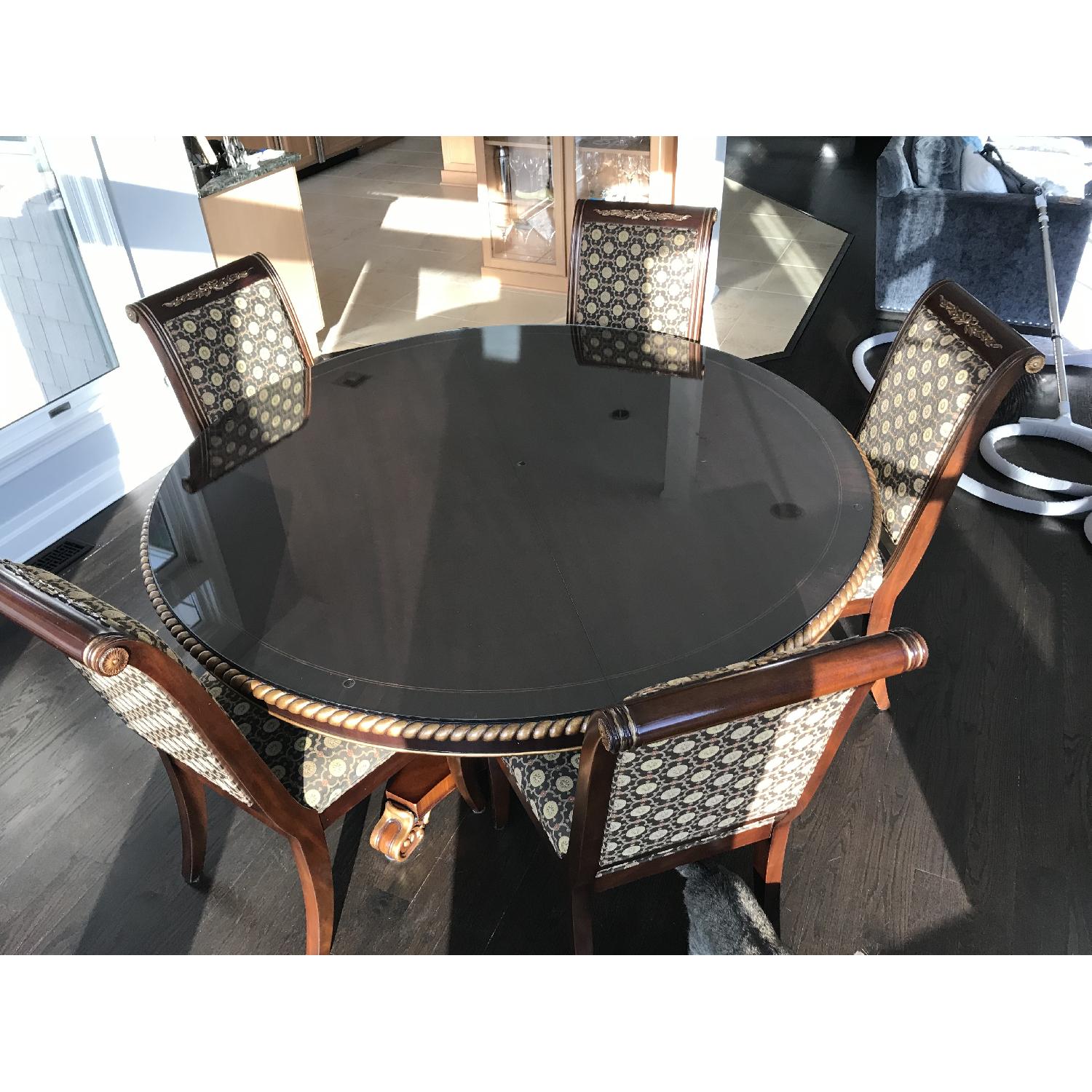 Custom Made Expandable Dining Table w/ 8 Chairs - image-6