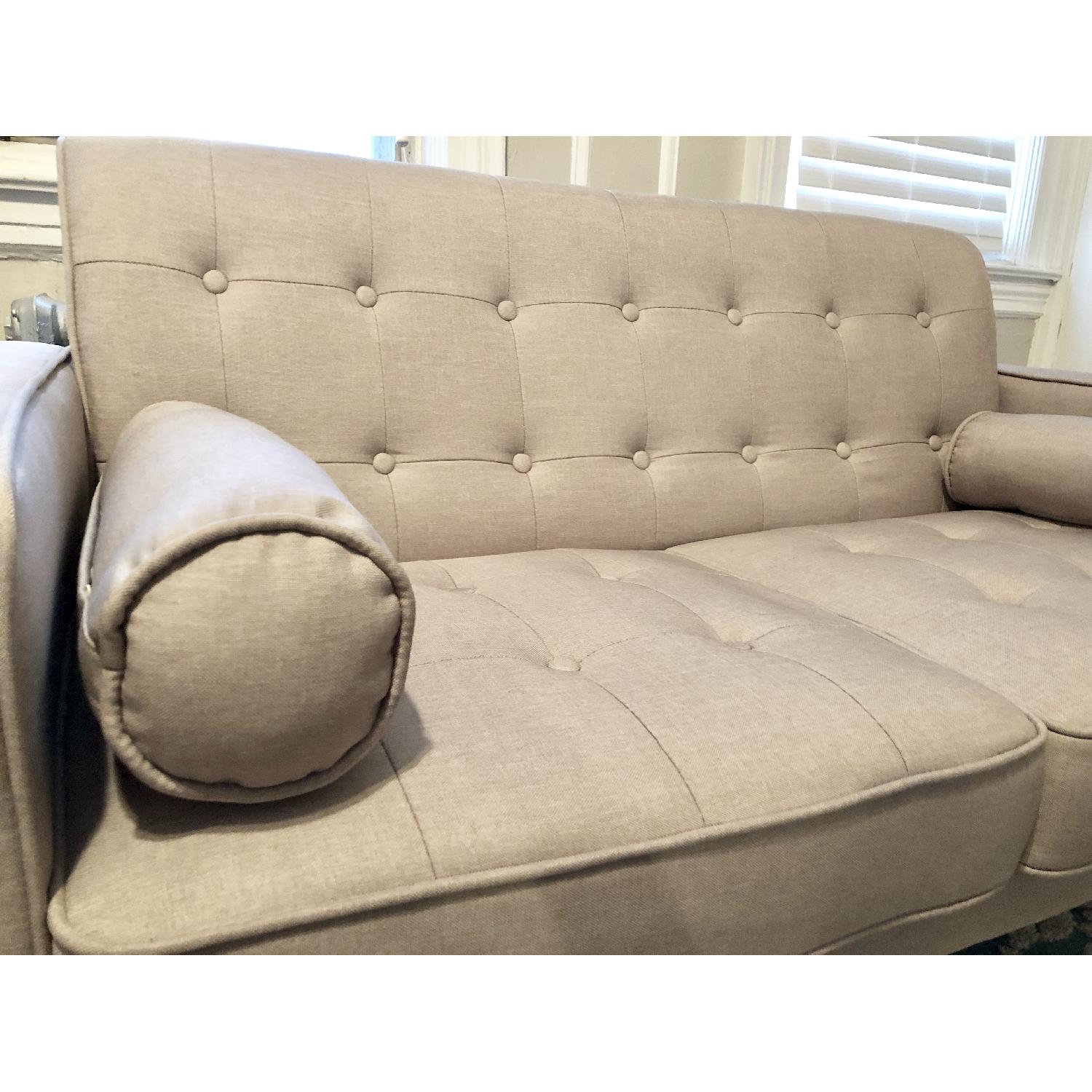 Linen Tufted Loveseat - image-3