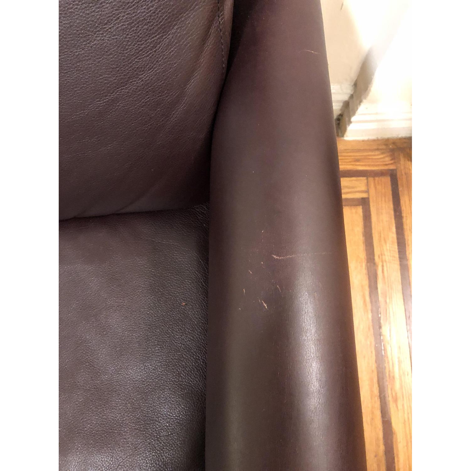 Safavieh Brown Leather Sofa - image-4