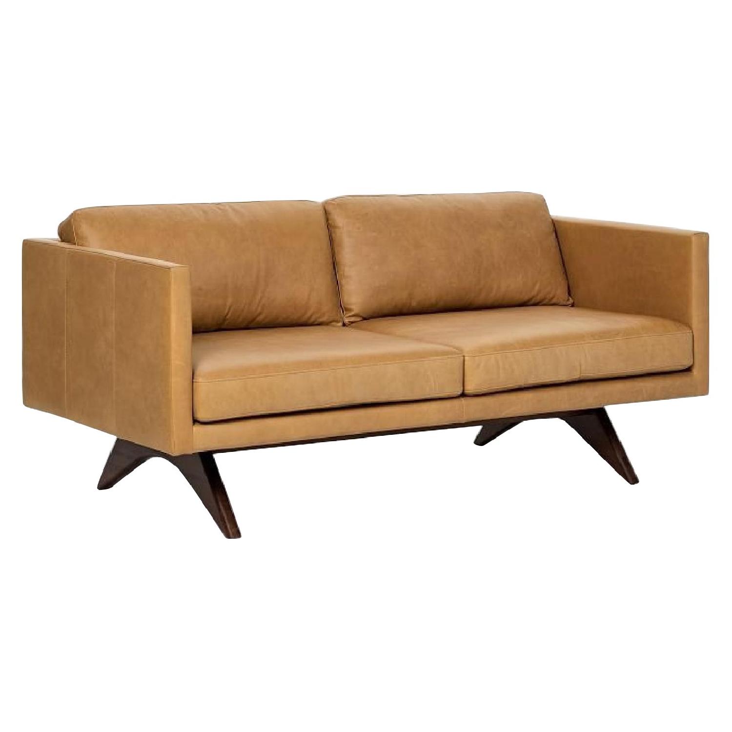 West Elm Brooklyn Sofa in Sienna Leather AptDeco
