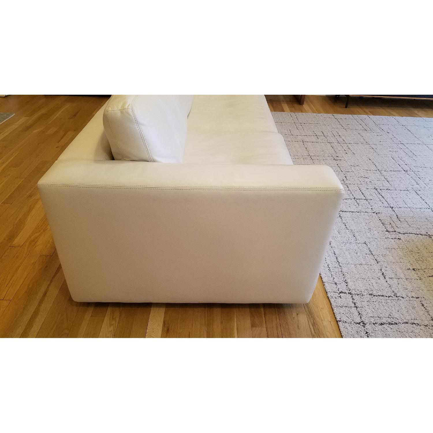 Design Within Reach White Leather Sofa - image-3