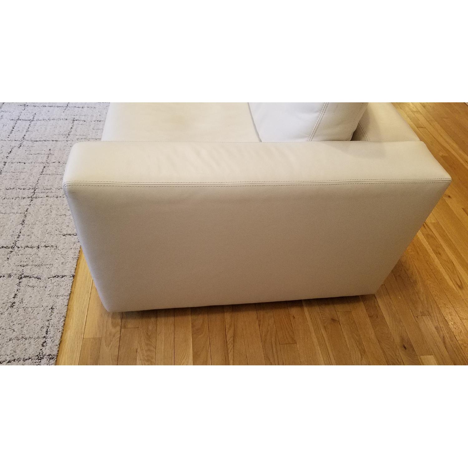 Design Within Reach White Leather Sofa - image-4