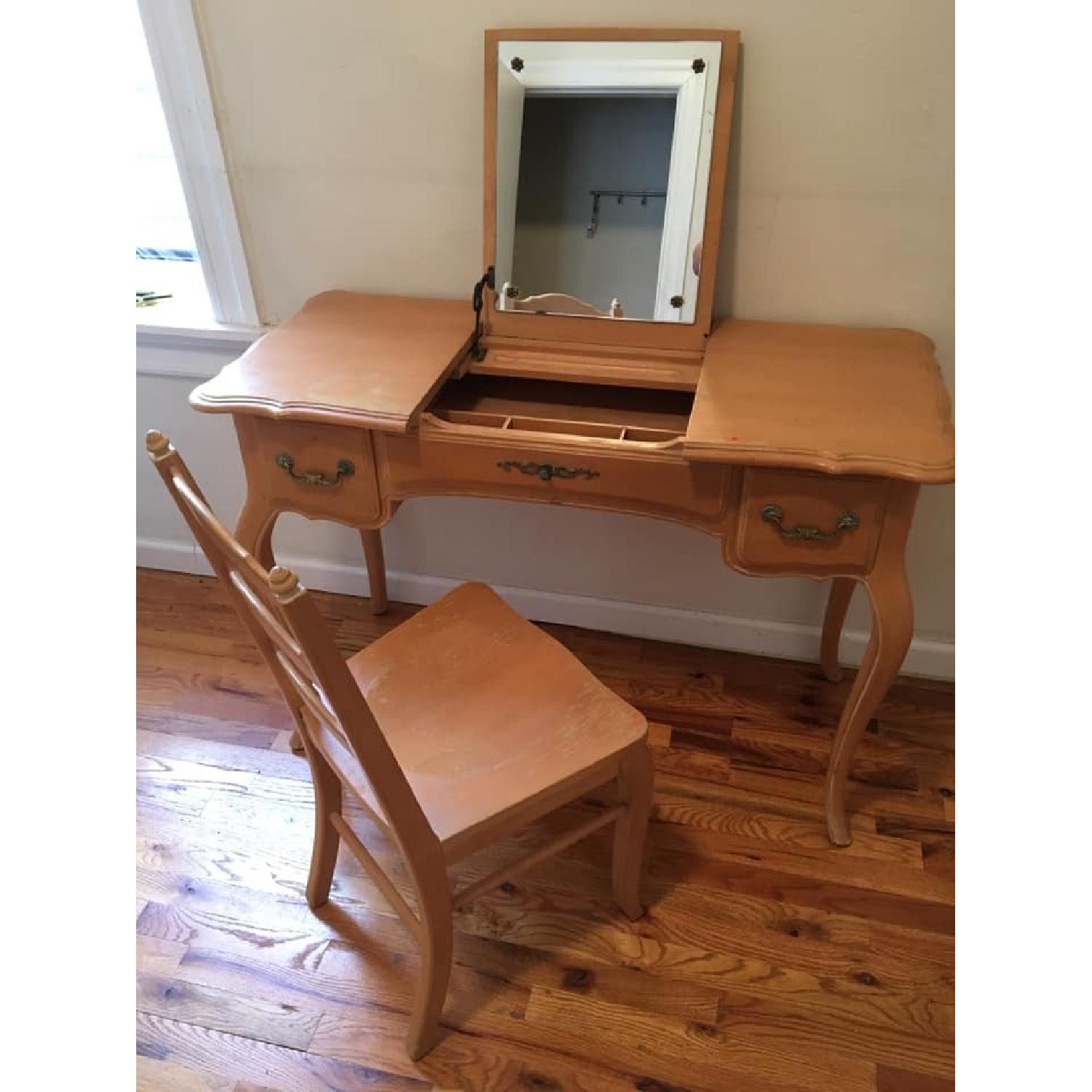 Ethan Allen Country French Vanity & Chair - image-1