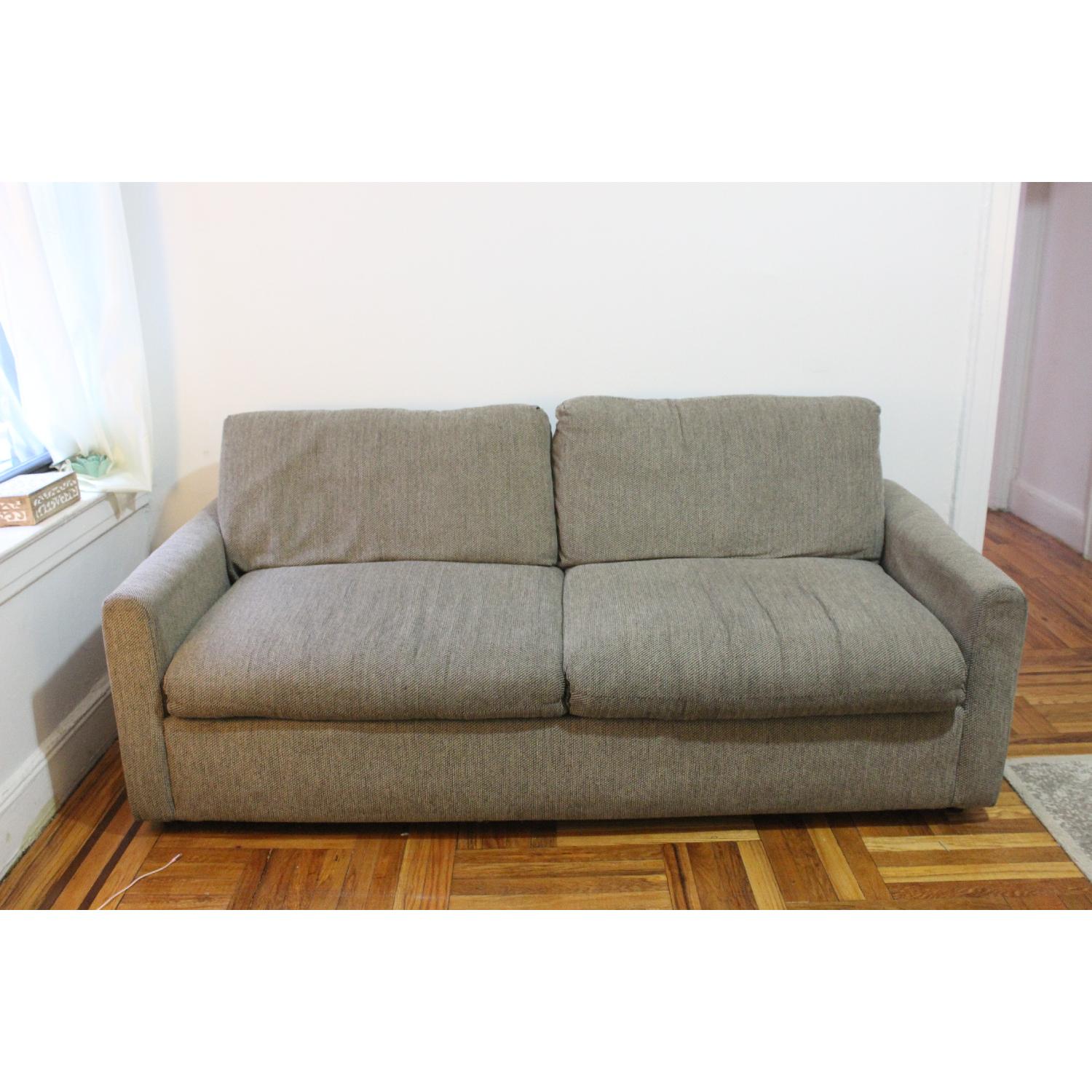 Natural Grey Tweed Sleeper Sofa - image-1