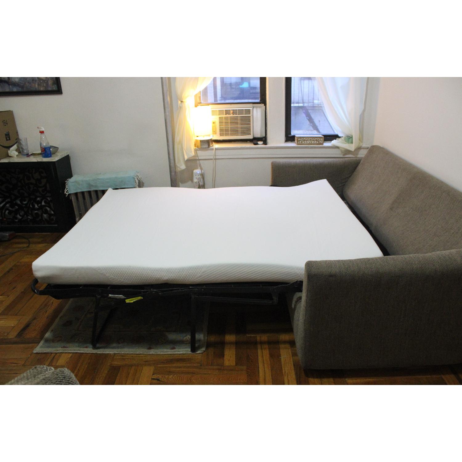 Natural Grey Tweed Sleeper Sofa - image-2