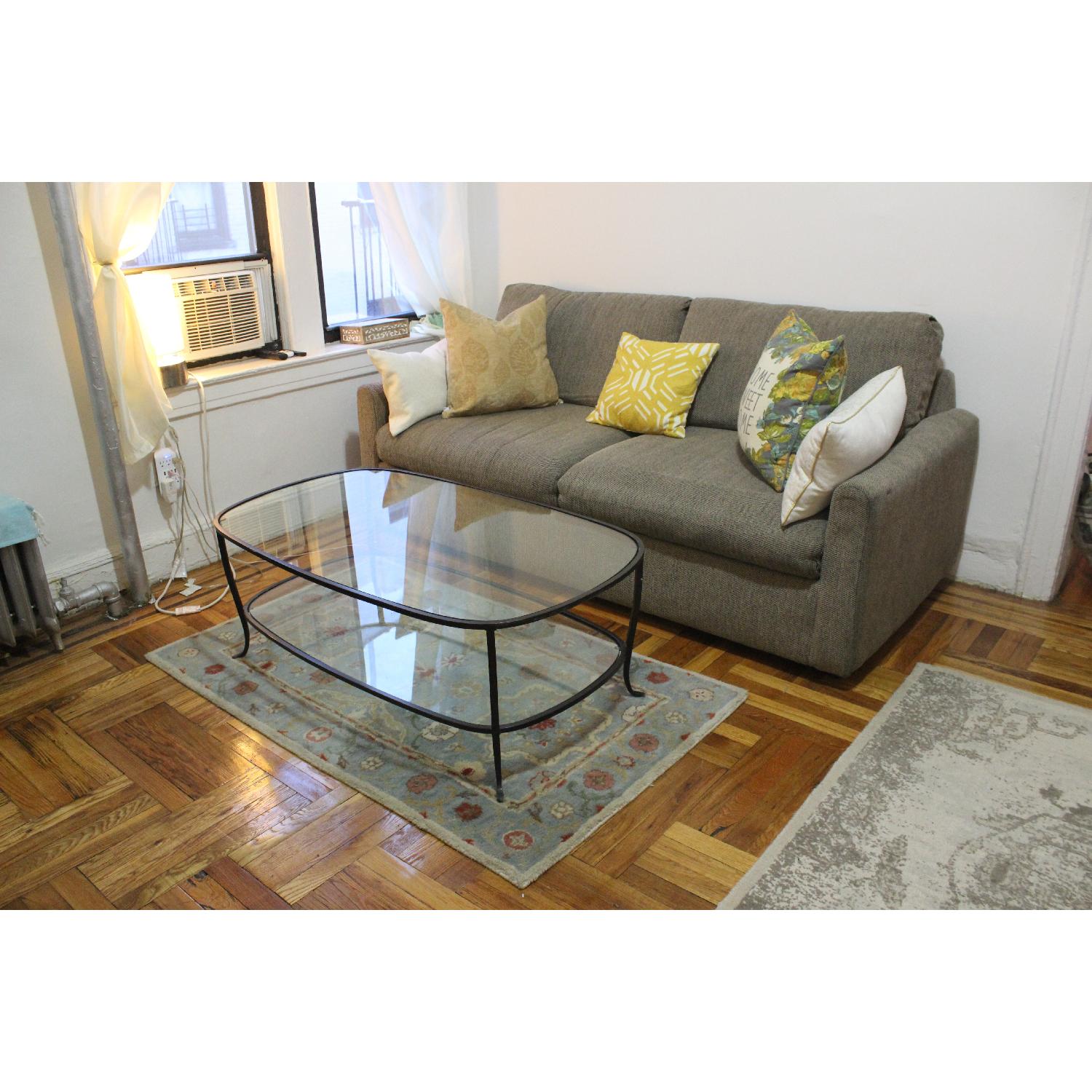 Natural Grey Tweed Sleeper Sofa - image-3