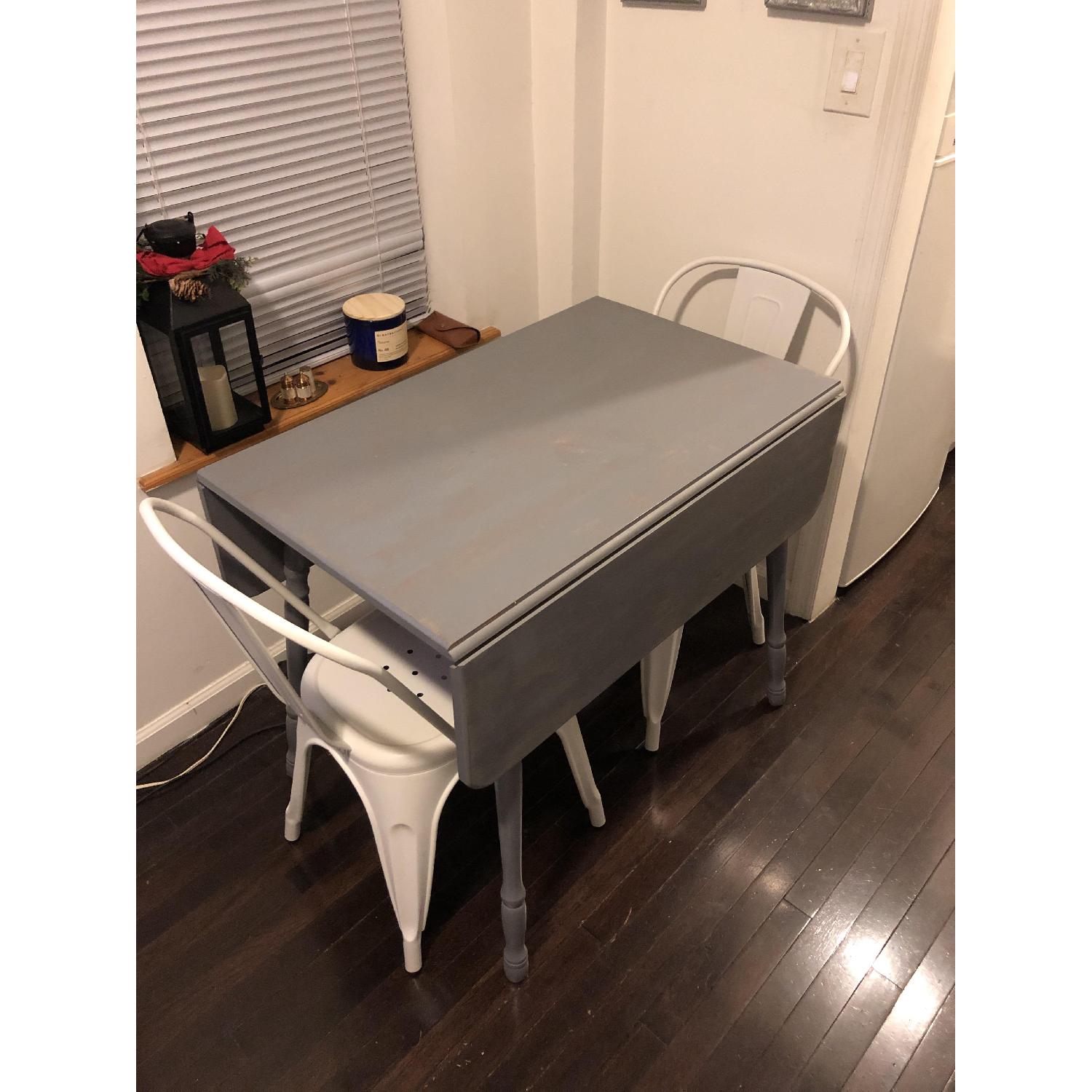 Solid Wood Drop-Leaf Kitchen Table - image-2