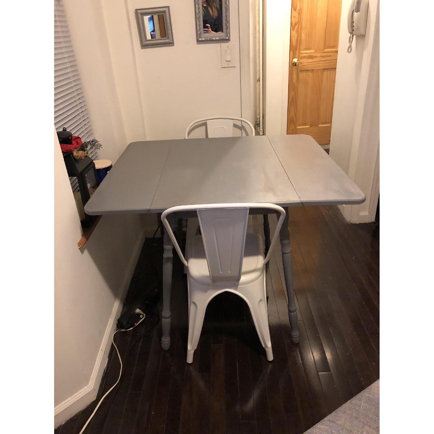 Solid Wood Drop-Leaf Kitchen Table - image-3