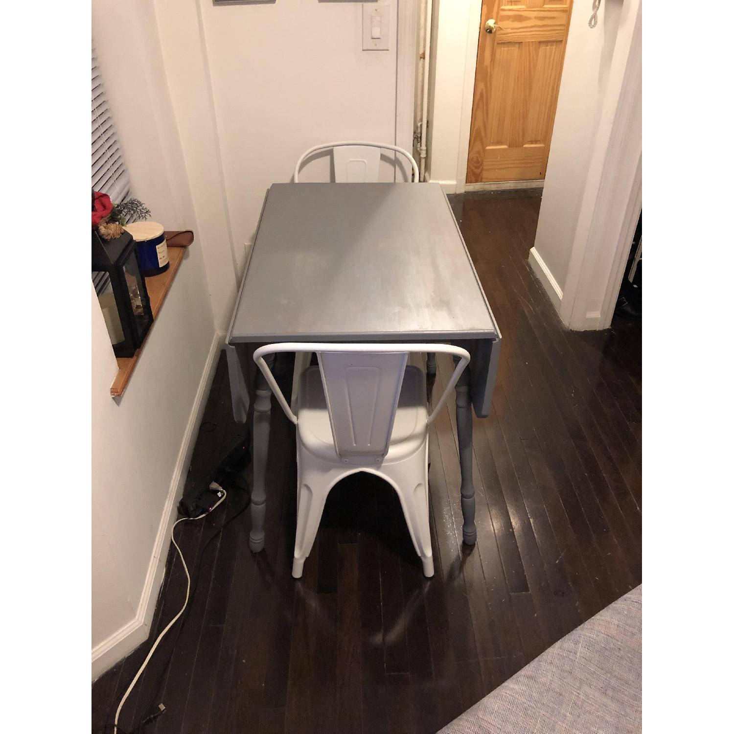 Solid Wood Drop-Leaf Kitchen Table - image-4