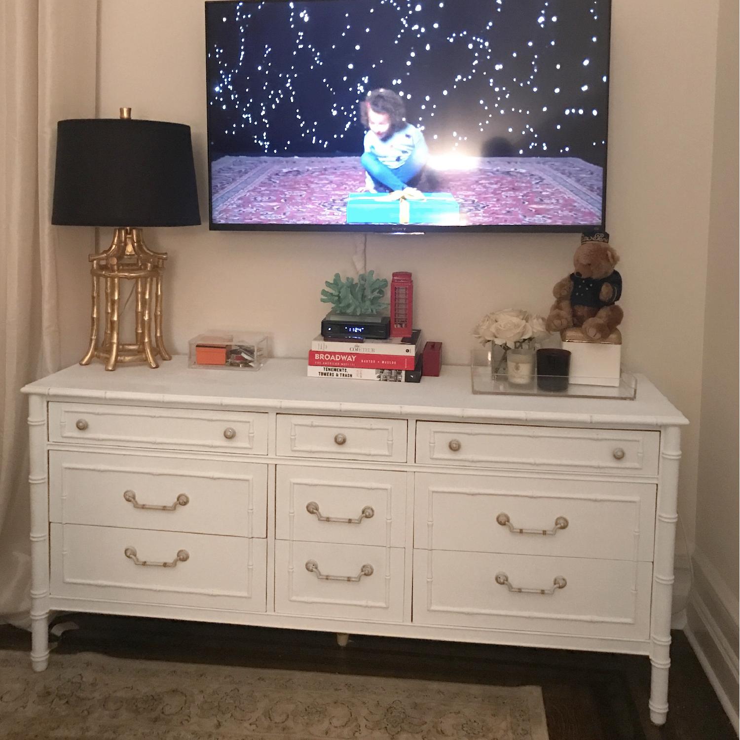 Thomasville Mid Century Modern Faux Bamboo Dresser - image-1