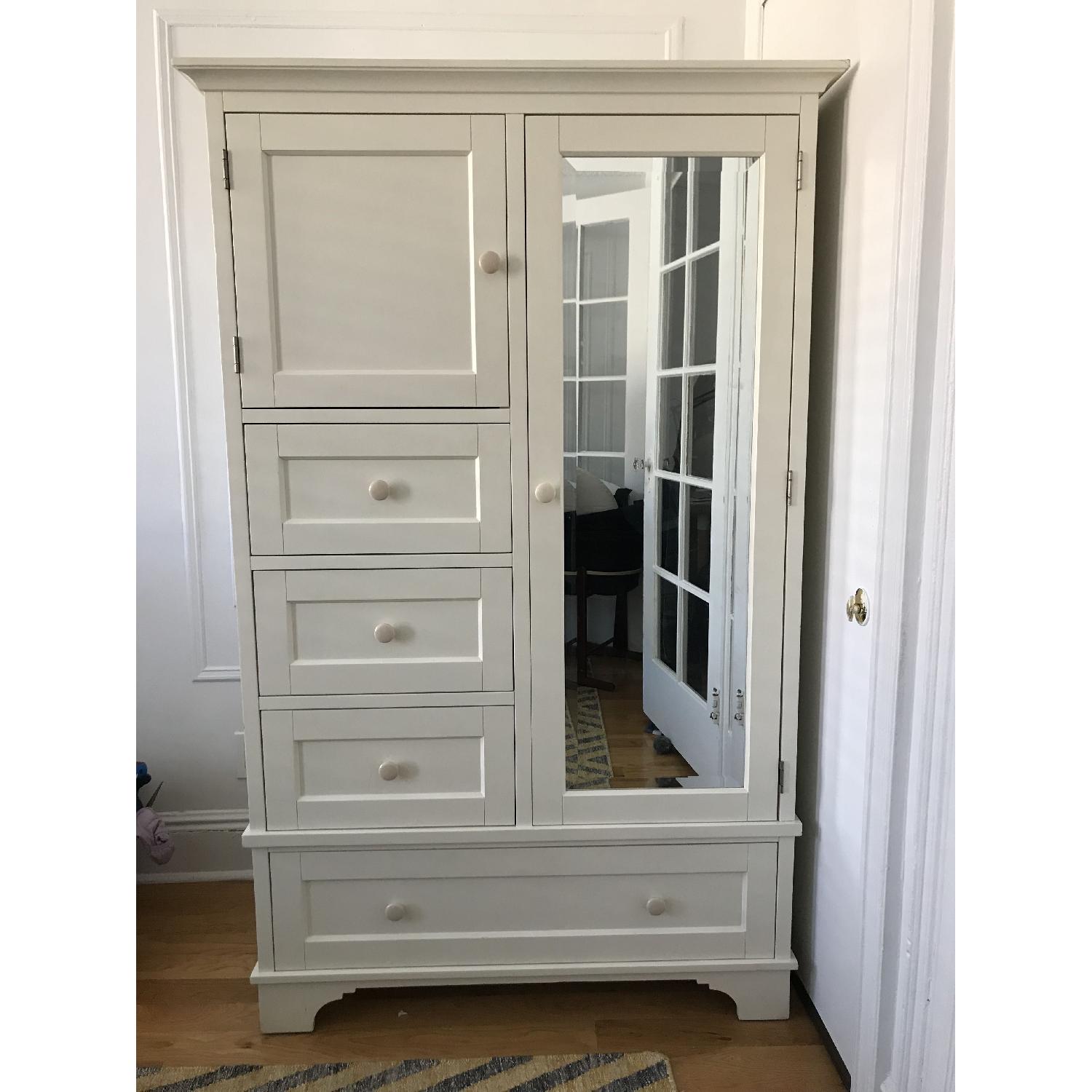 Pottery Barn Cynthia Off-White Wardrobe - image-1