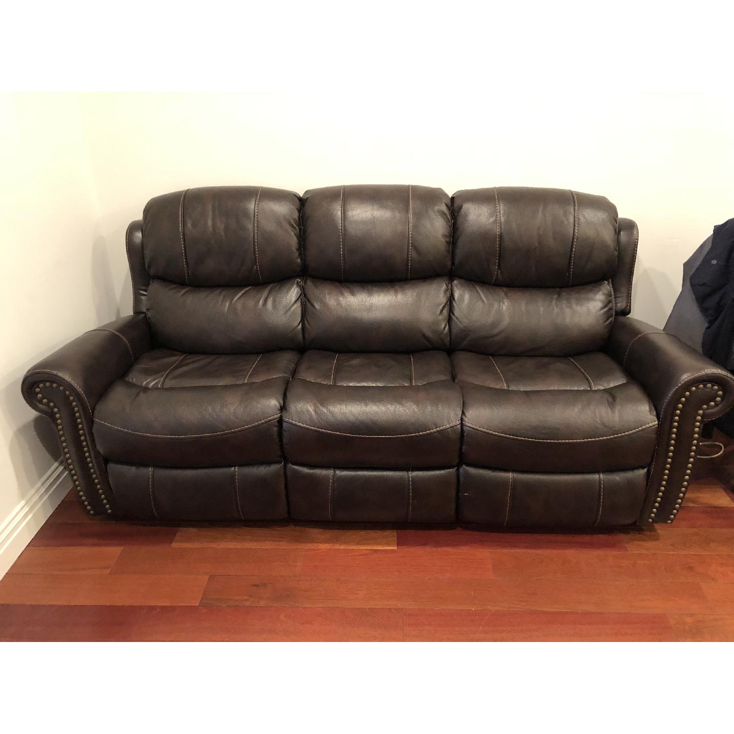 Bob's Lannister Dual Power Reclining Sofa - image-1