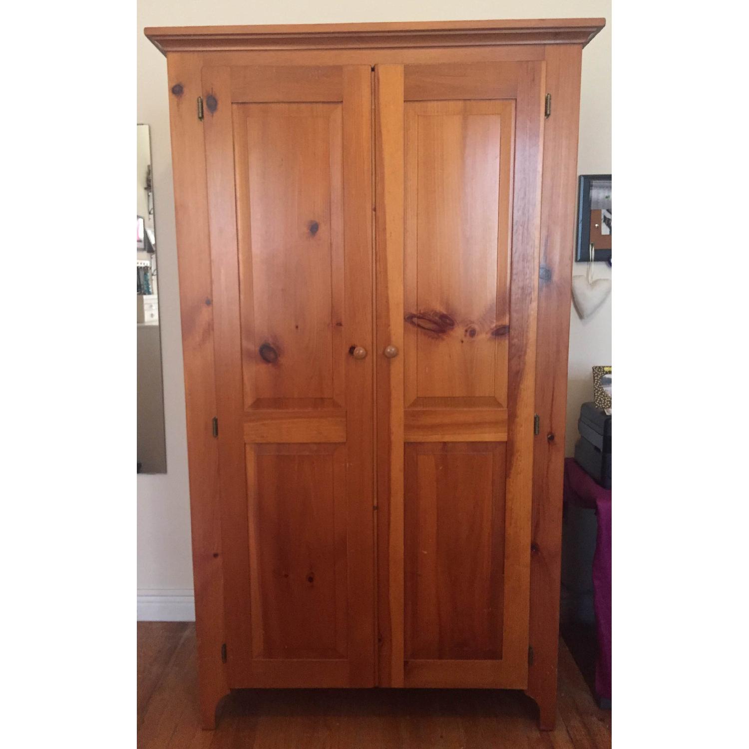 Solid Oak Armoire - image-1