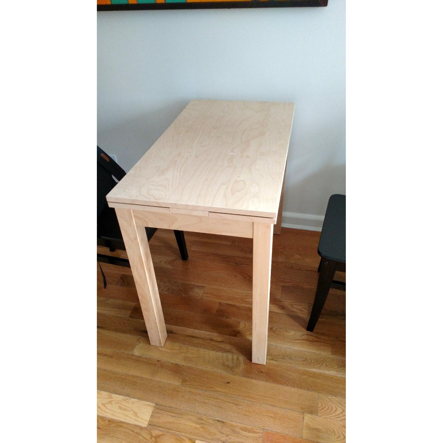 (iiio)ikea テーブル bjursta BJURSTA wall-mounted drop-leaf table, brown-black, 90x50 cm