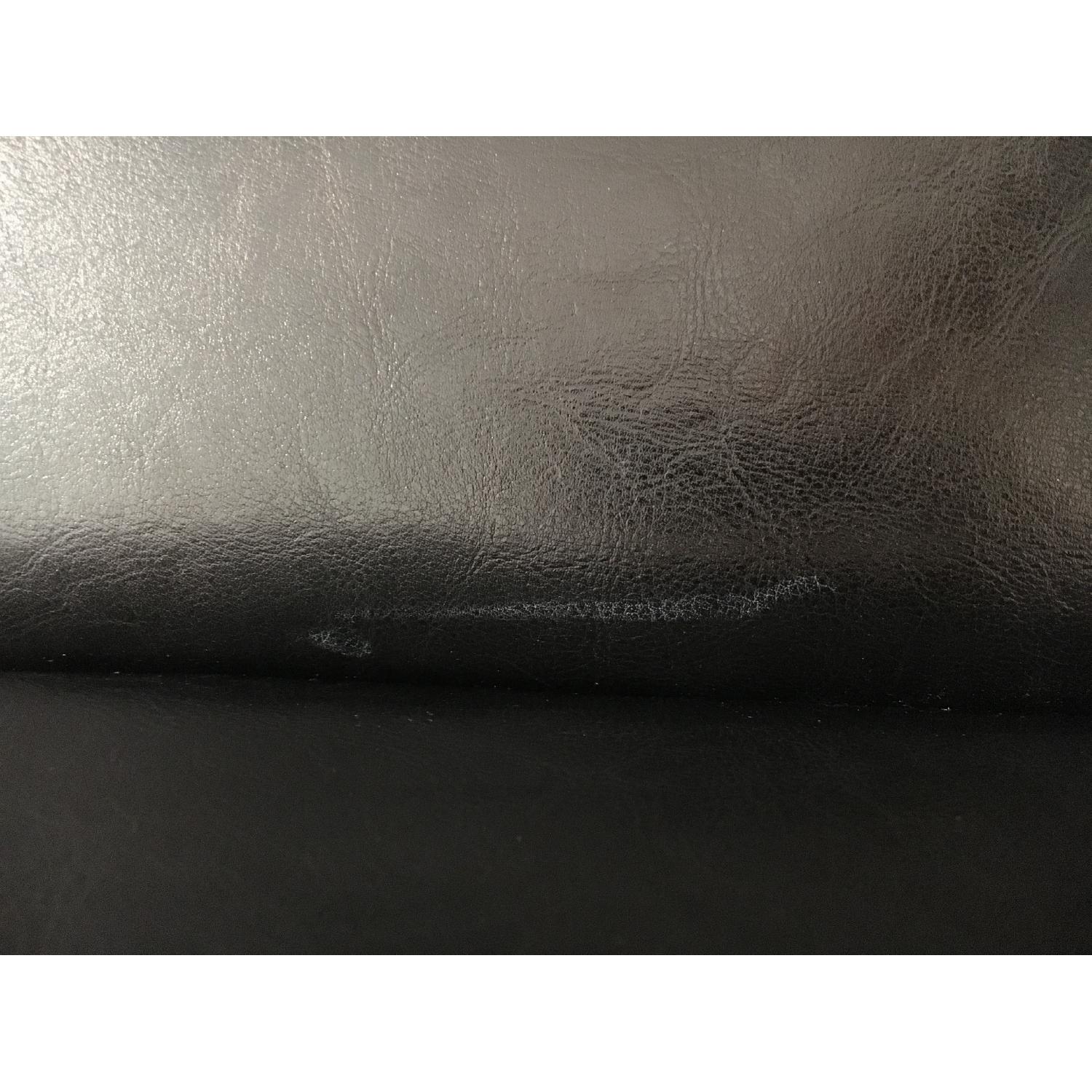 Black Leather & Wood Bar Stool - image-6