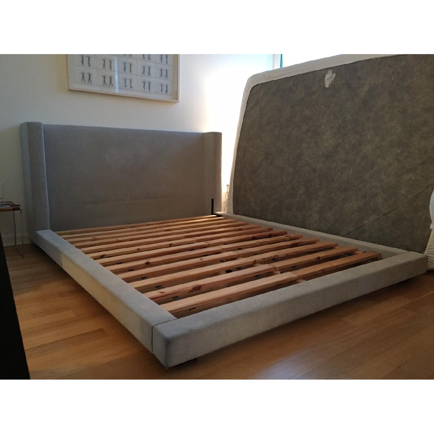 West Elm Upholstered Queen Size Bed Frame - image-1