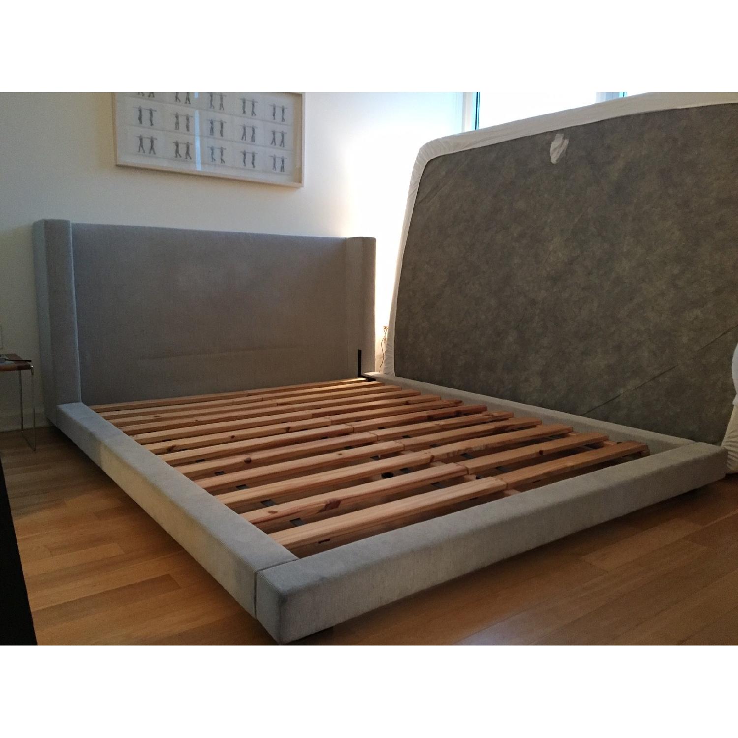 West Elm Upholstered Queen Size Bed Frame - image-2