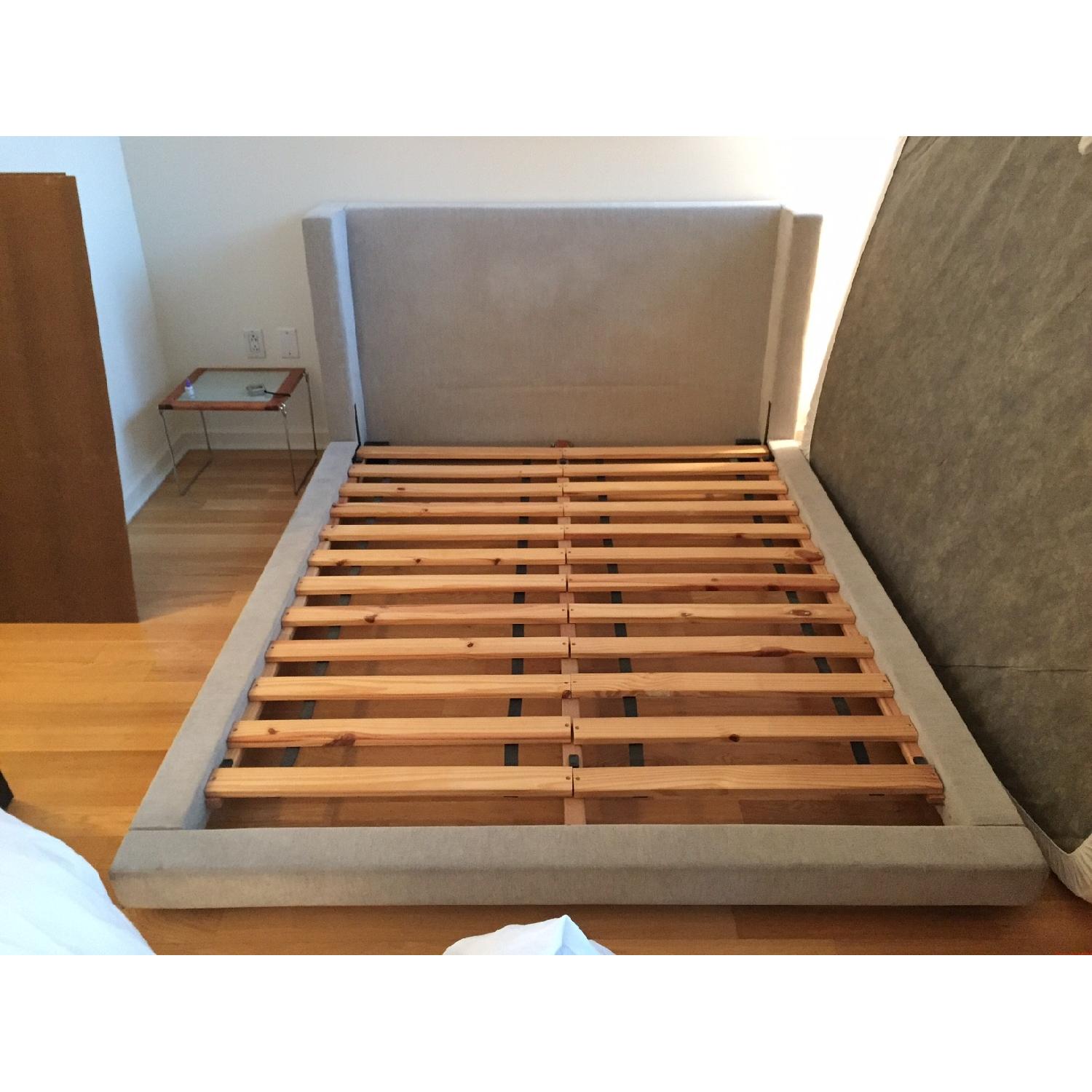 West Elm Upholstered Queen Size Bed Frame - image-3