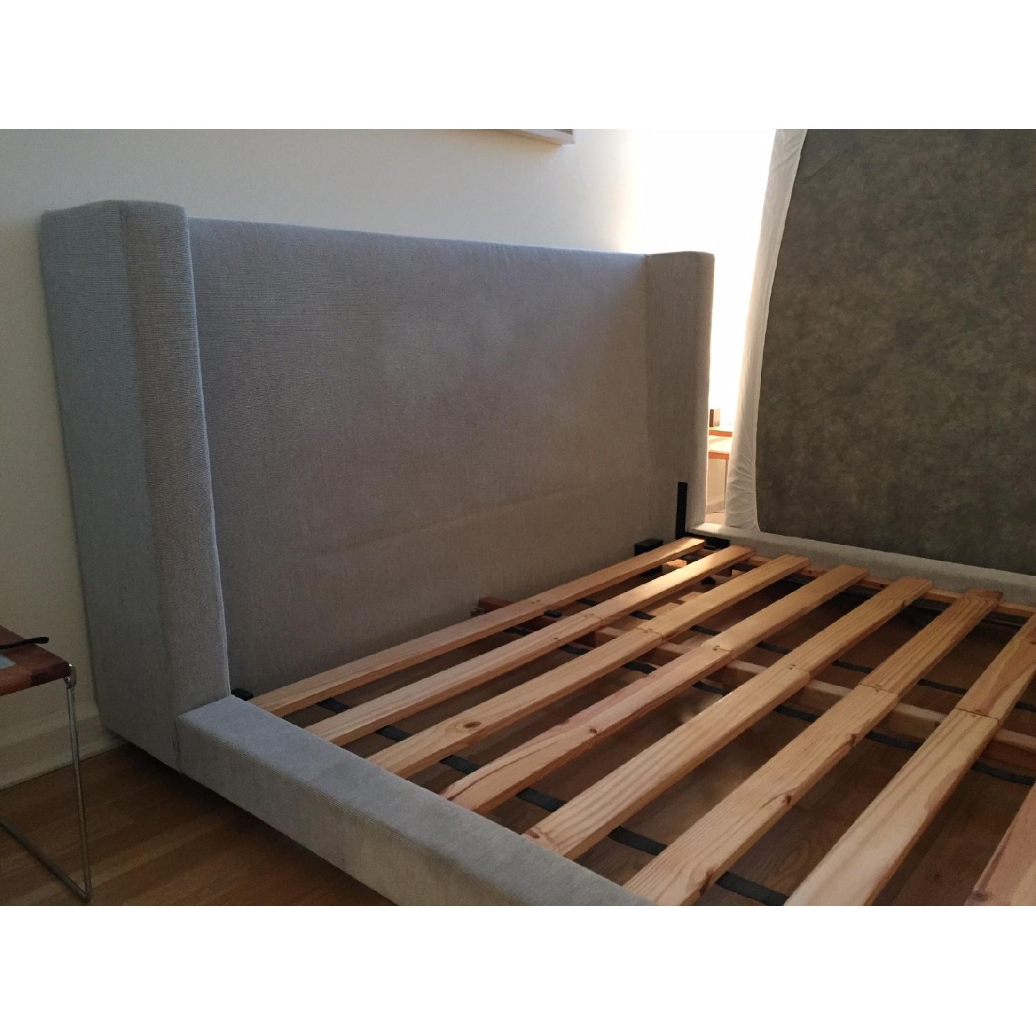 West Elm Upholstered Queen Size Bed Frame - image-4