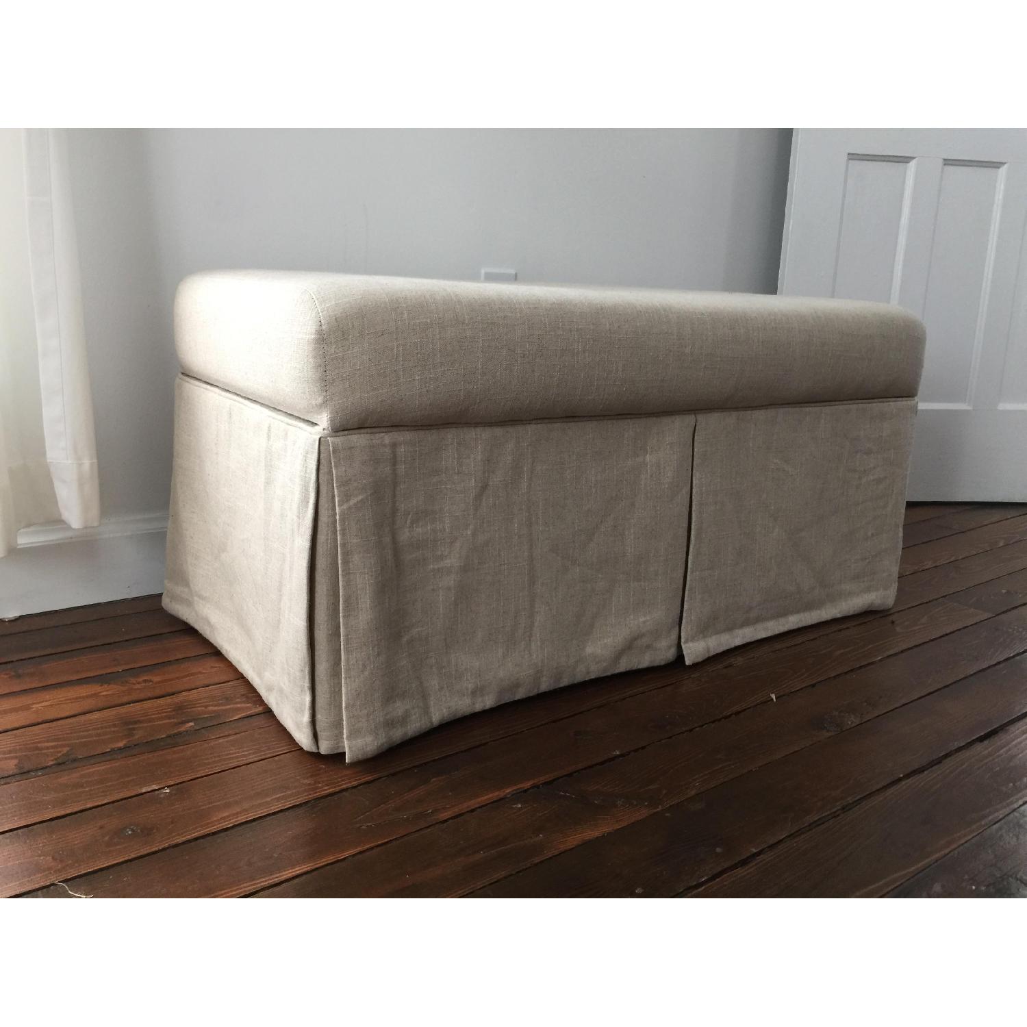 Linen Upholstered Storage Bench - image-3