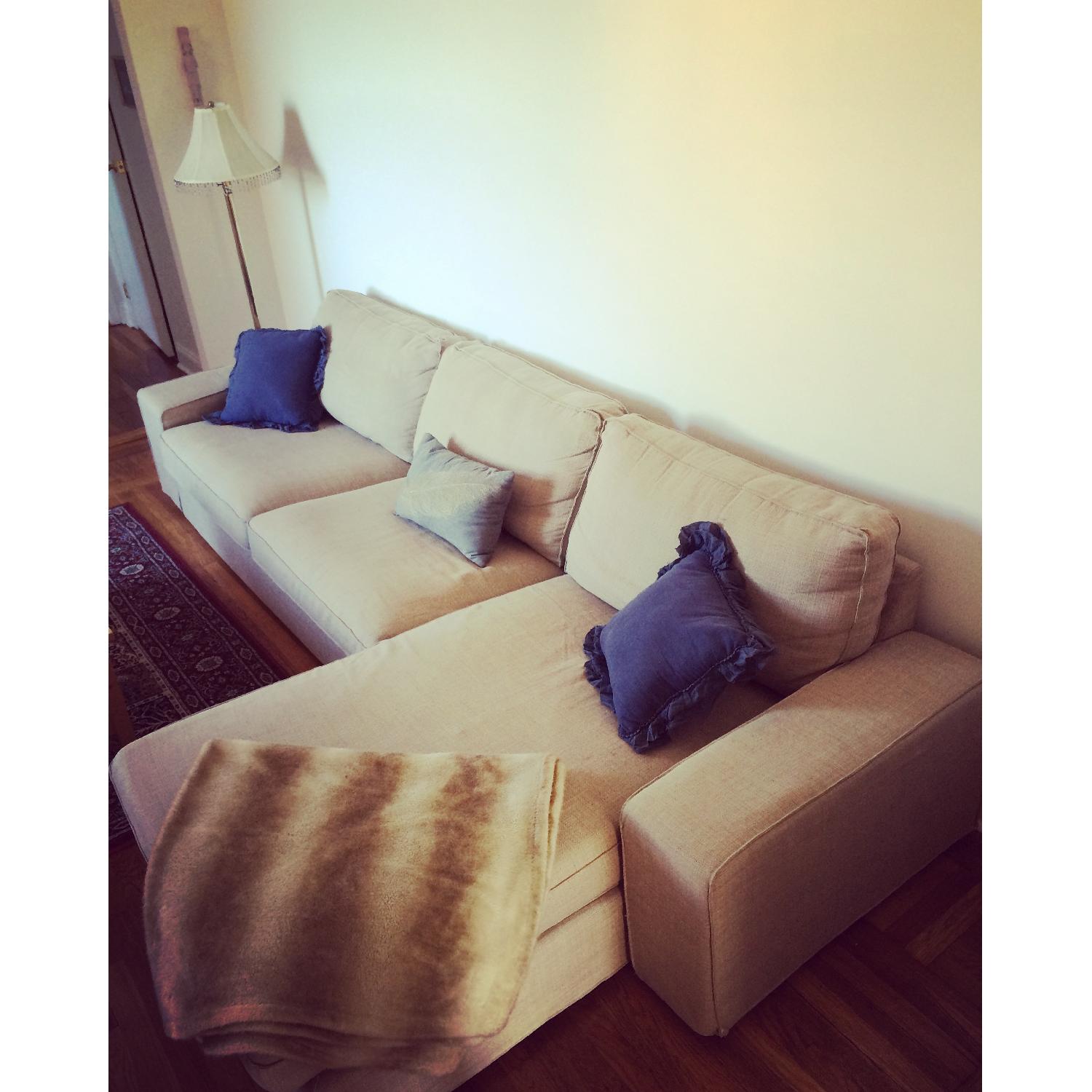 Ikea Beige L Shaped Sectional Couch - image-2