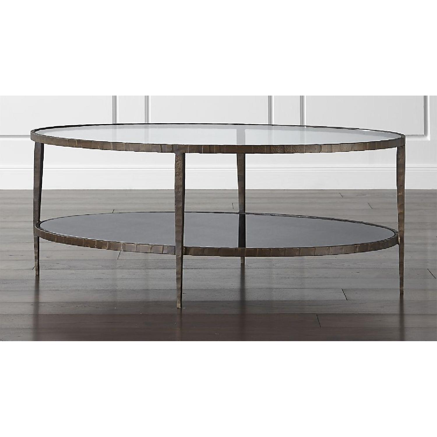 Crate & Barrel Claremont Oval Coffee Table - image-1