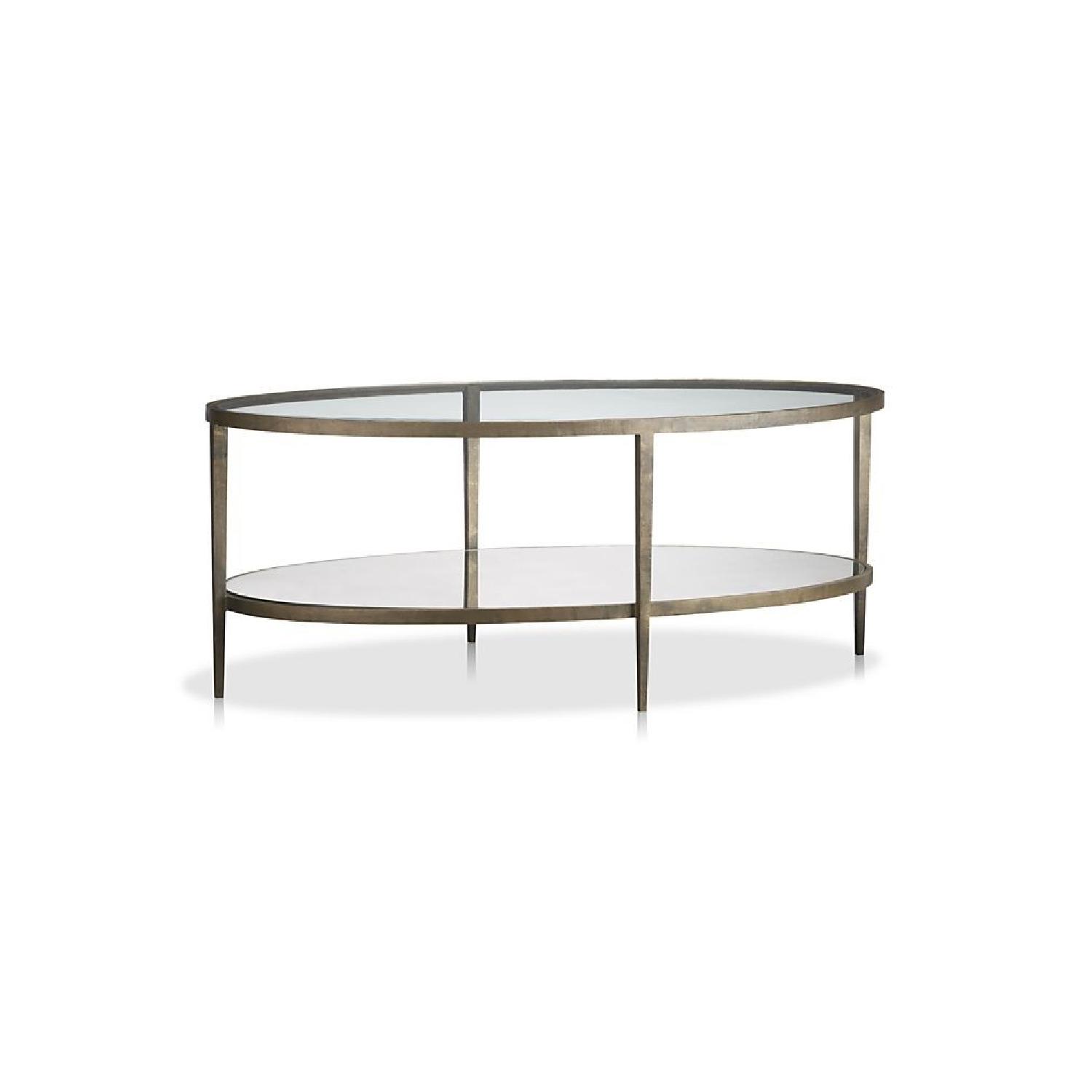 Crate & Barrel Claremont Oval Coffee Table - image-2