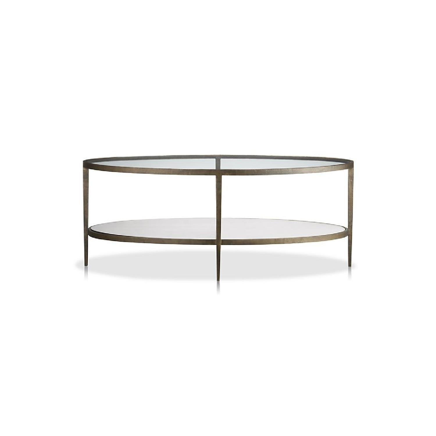 Crate & Barrel Claremont Oval Coffee Table - image-3