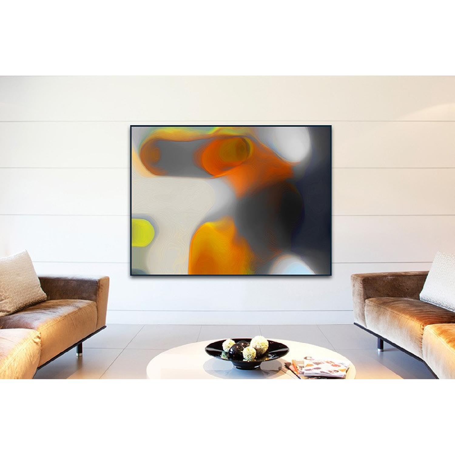 Abstract Canvas In Black Floating Frame AptDeco