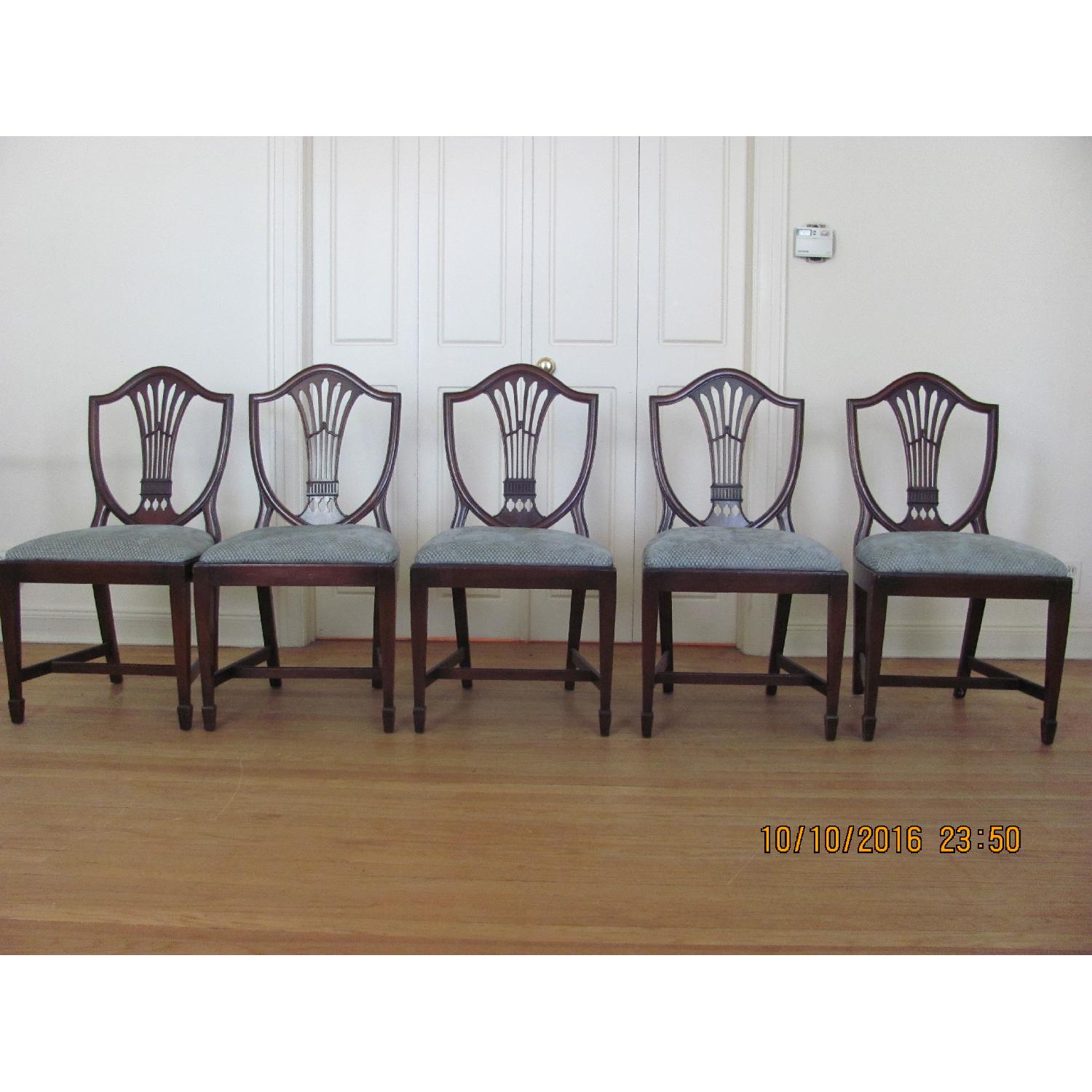 Vintage Mahogany Dining Table w/ 7 Chairs - image-3