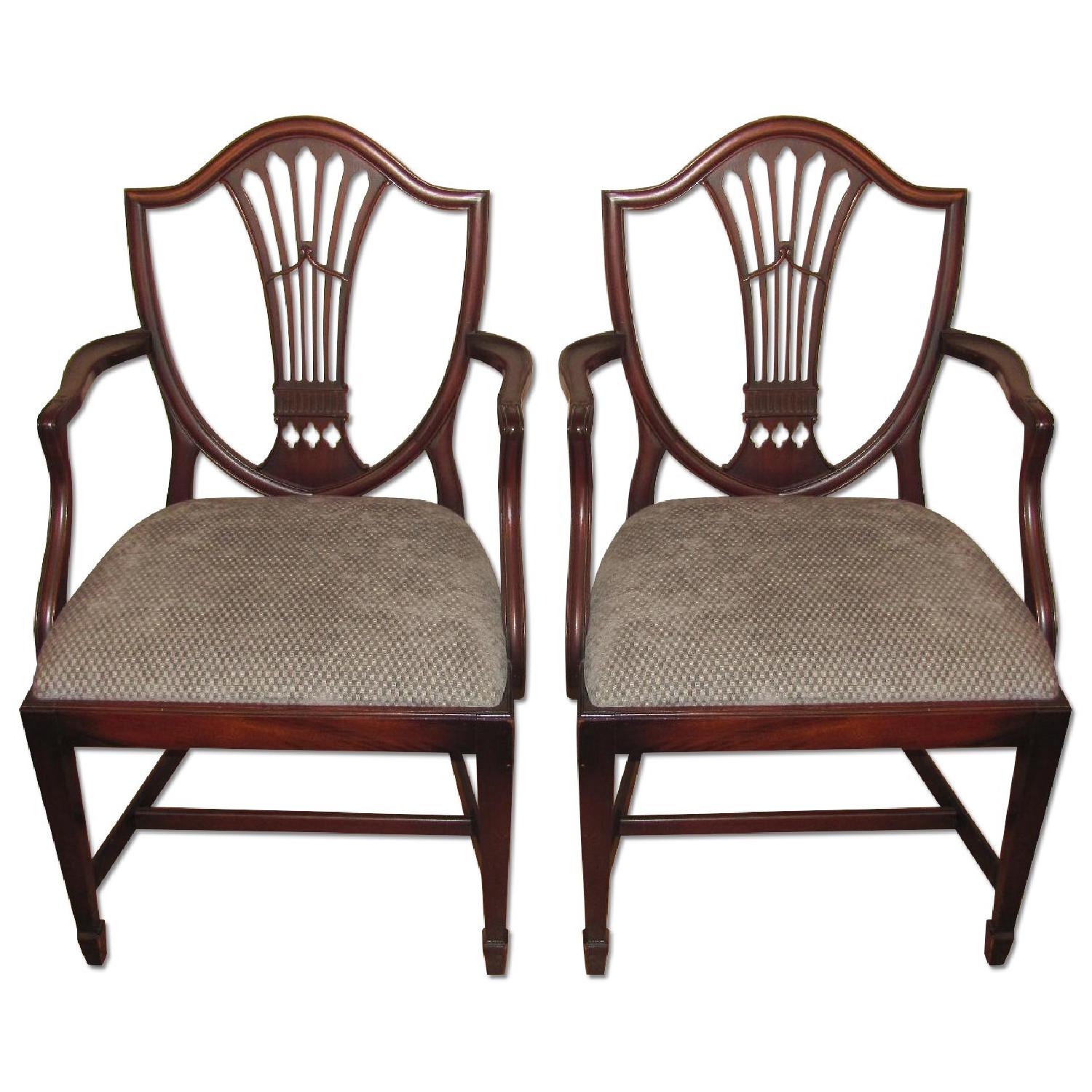 Vintage Mahogany Dining Table w/ 7 Chairs - image-9