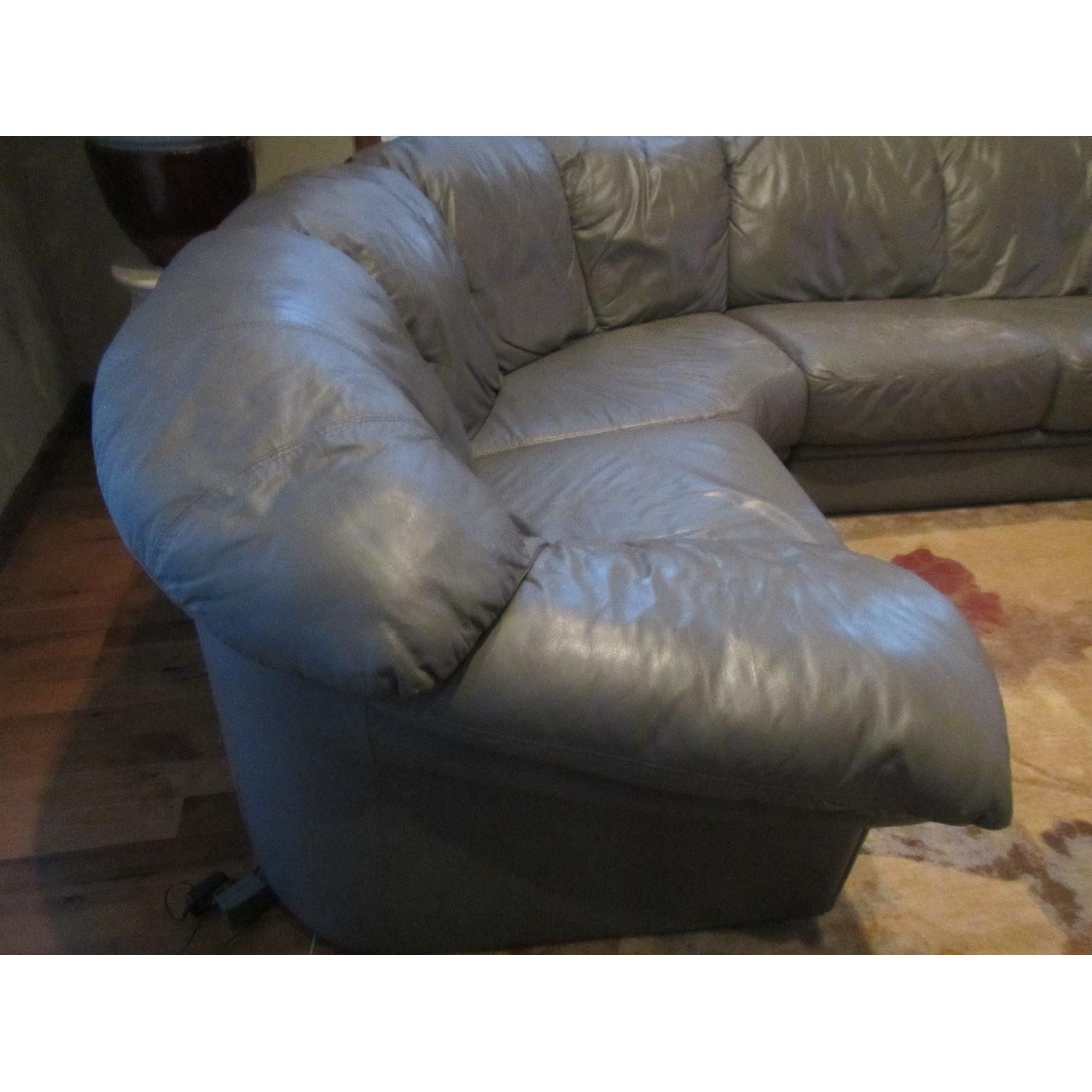 Natuzzi Naples Leather Sectional Sofa - image-2