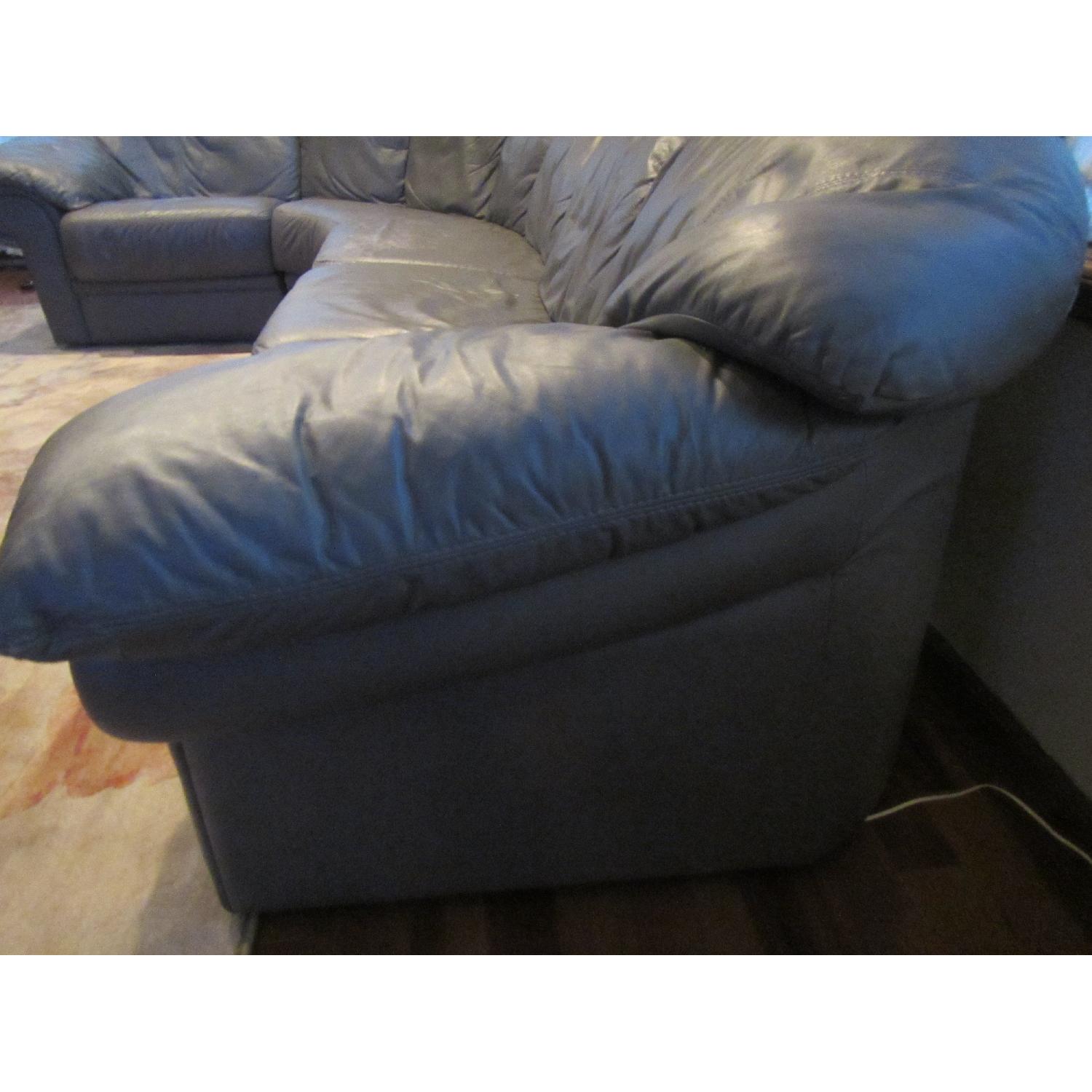 Natuzzi Naples Leather Sectional Sofa - image-5