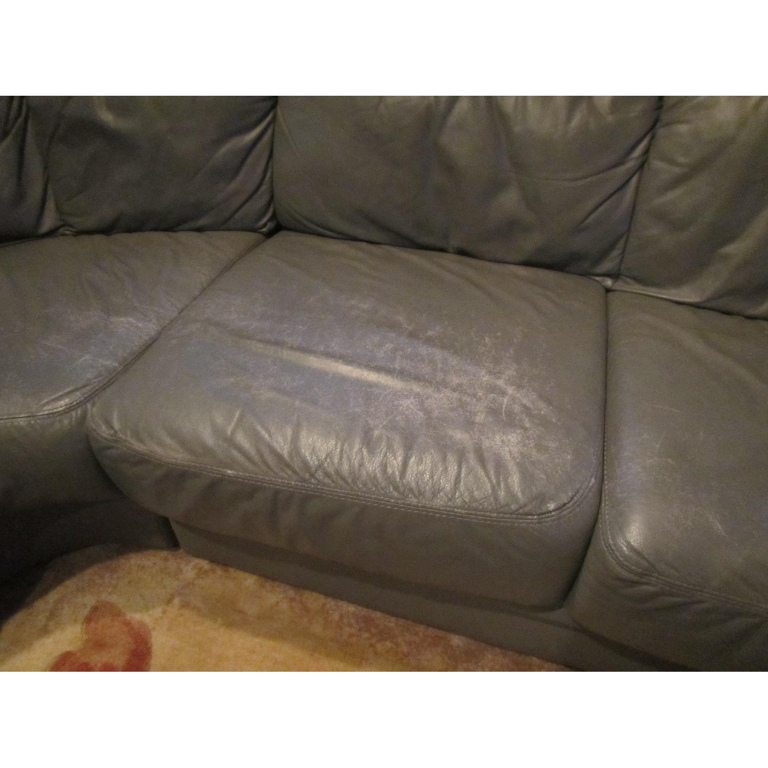 Natuzzi Naples Leather Sectional Sofa - image-7