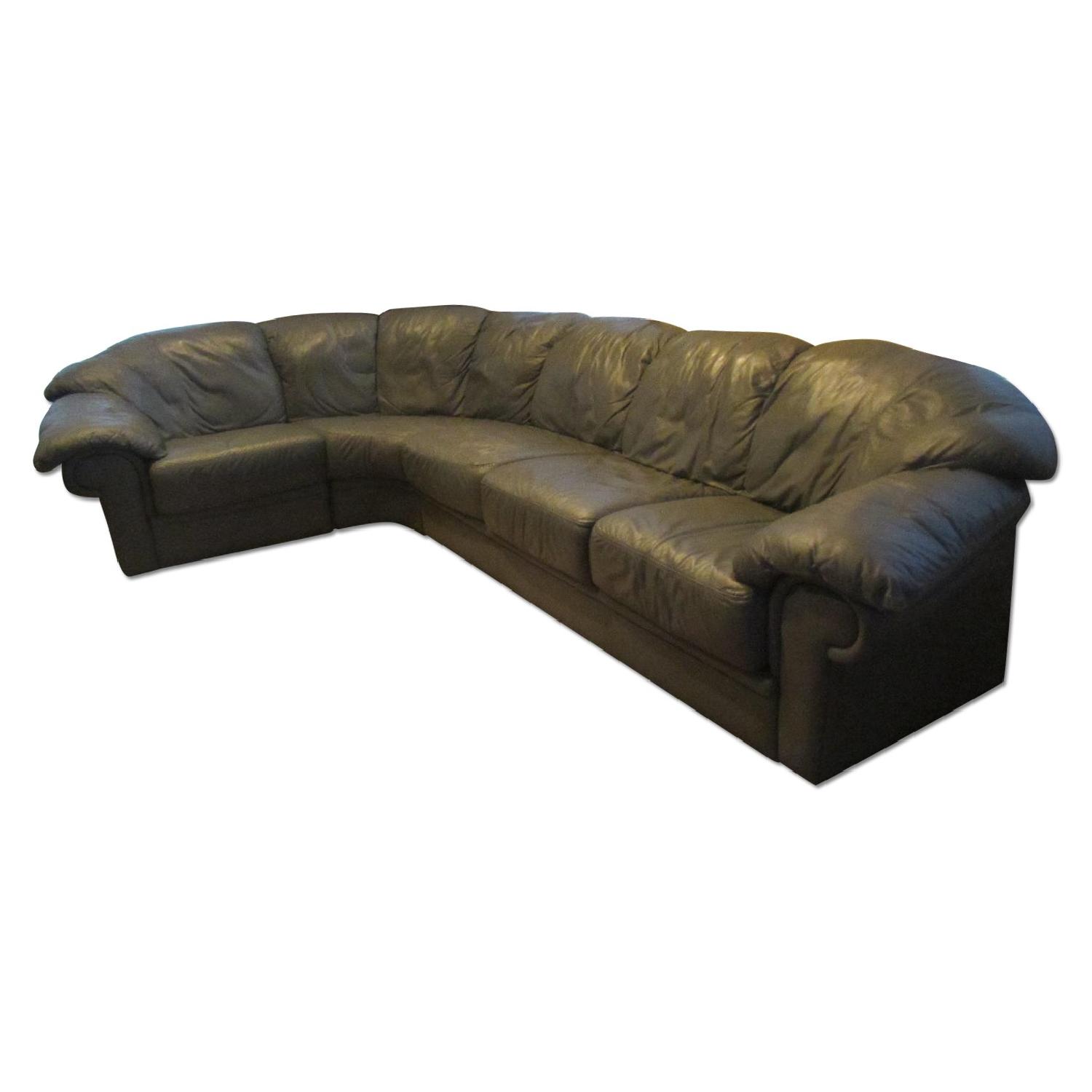 Natuzzi Naples Leather Sectional Sofa - image-0