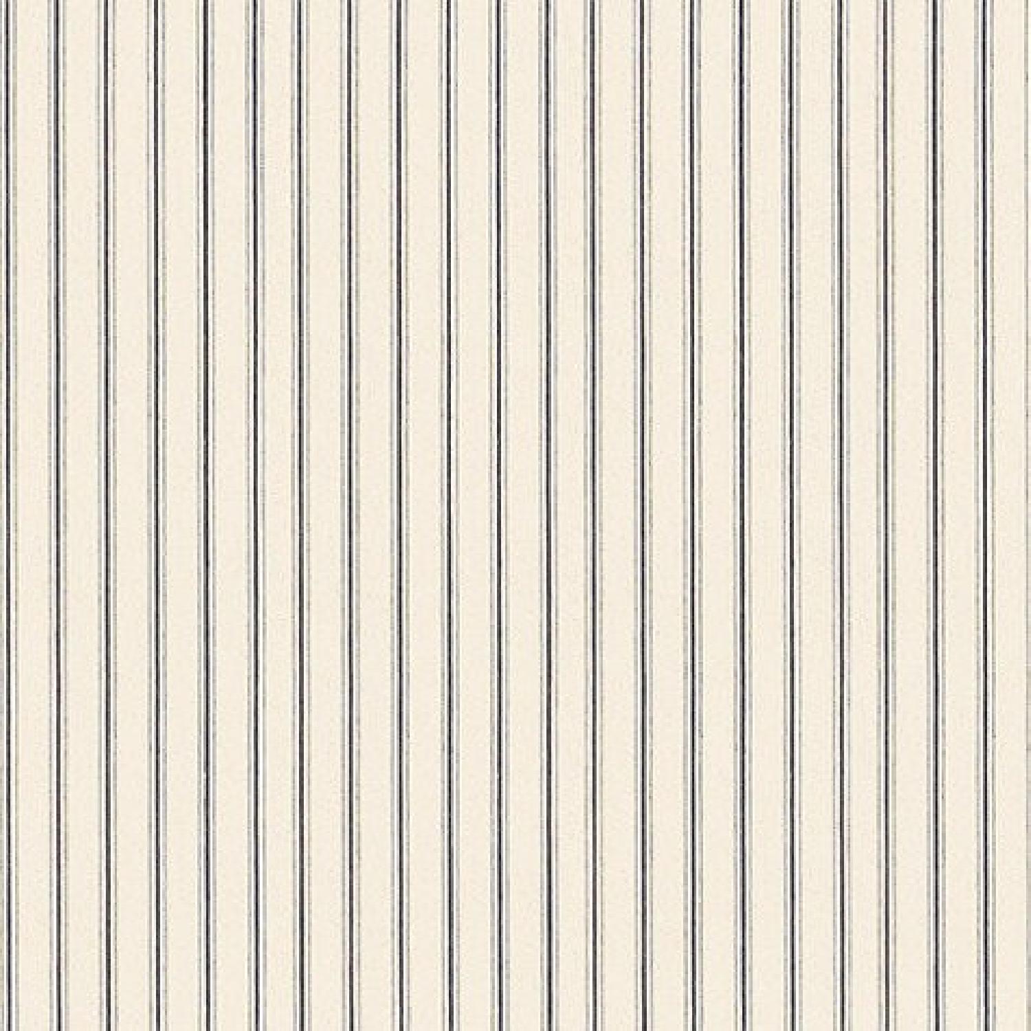 Ballard Designs Queen Size Untufted Headboard in Black Ticking Stripe - image-2