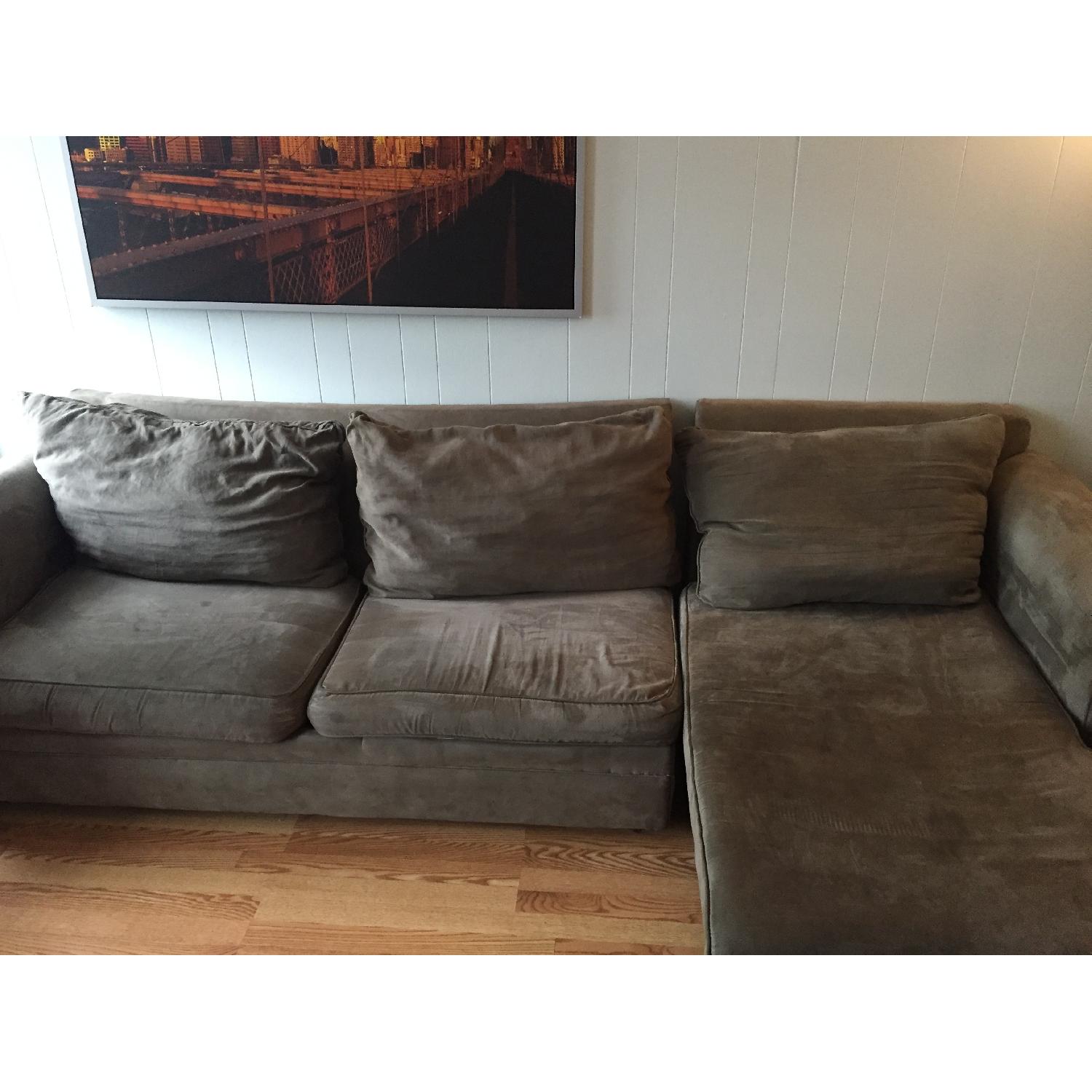 Olive Green Sectional Sofa - image-1