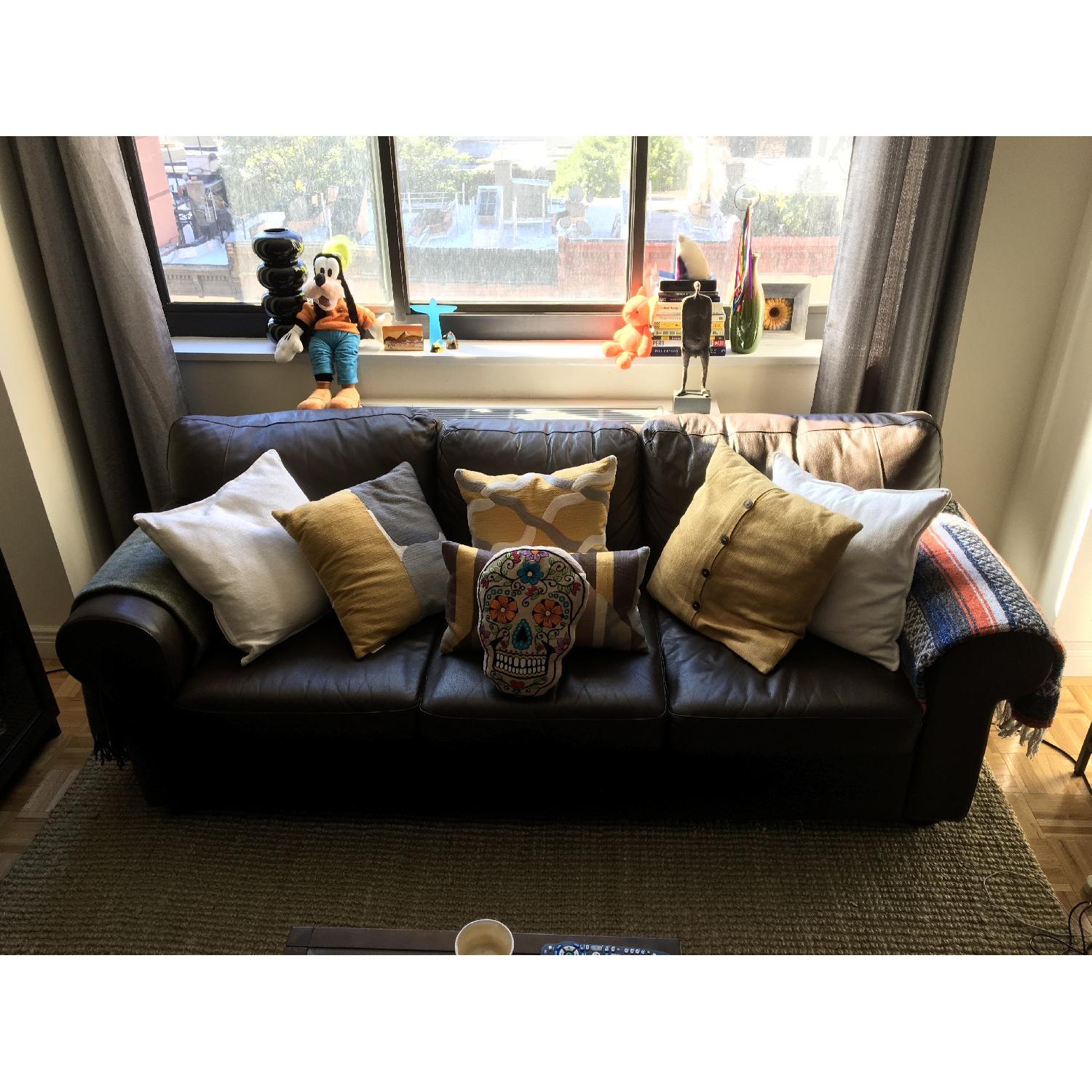 Ikea Ektorp Leather Couch - image-1