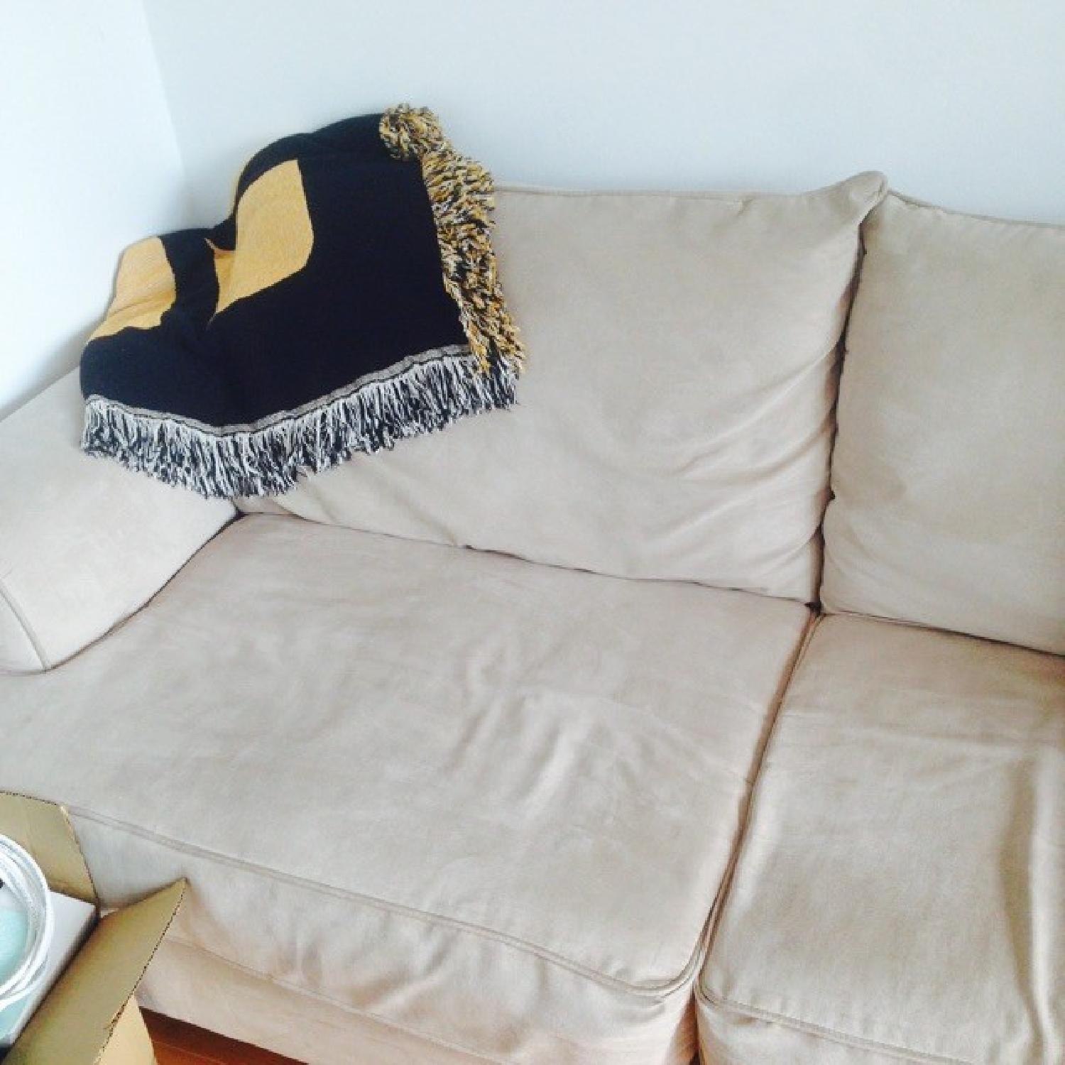 Bob's Microsuede Sofa in White - image-1