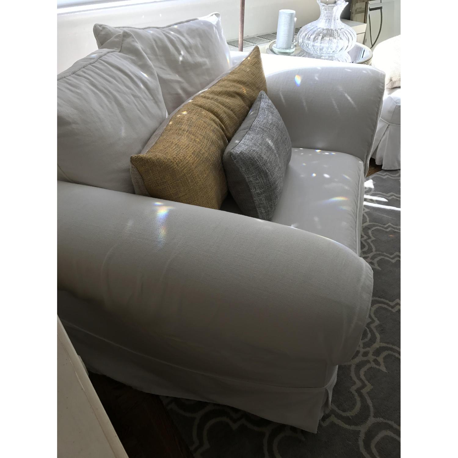 Pottery Barn Charleston Slipcovered chair and a half and ottoman - image-4