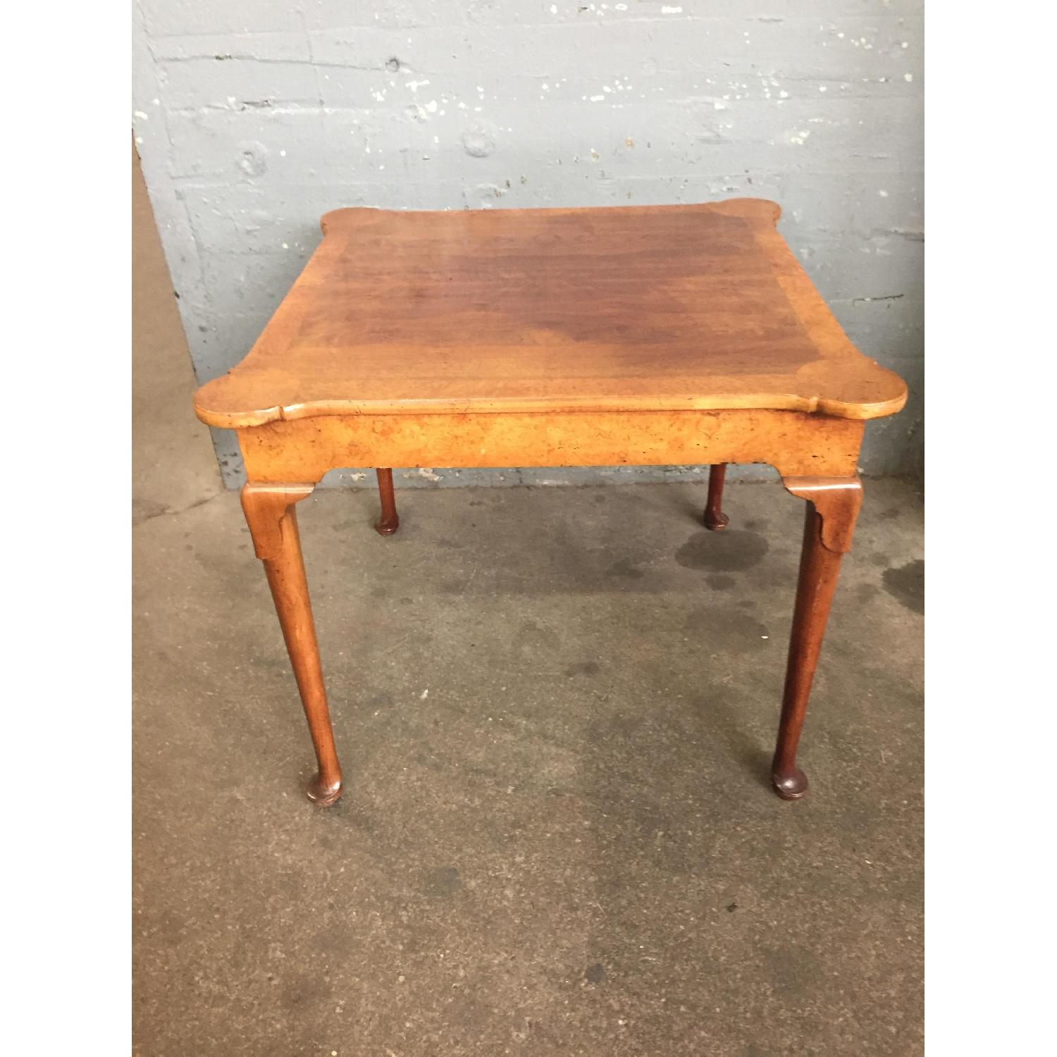 Antique Wooden Card Table - image-1