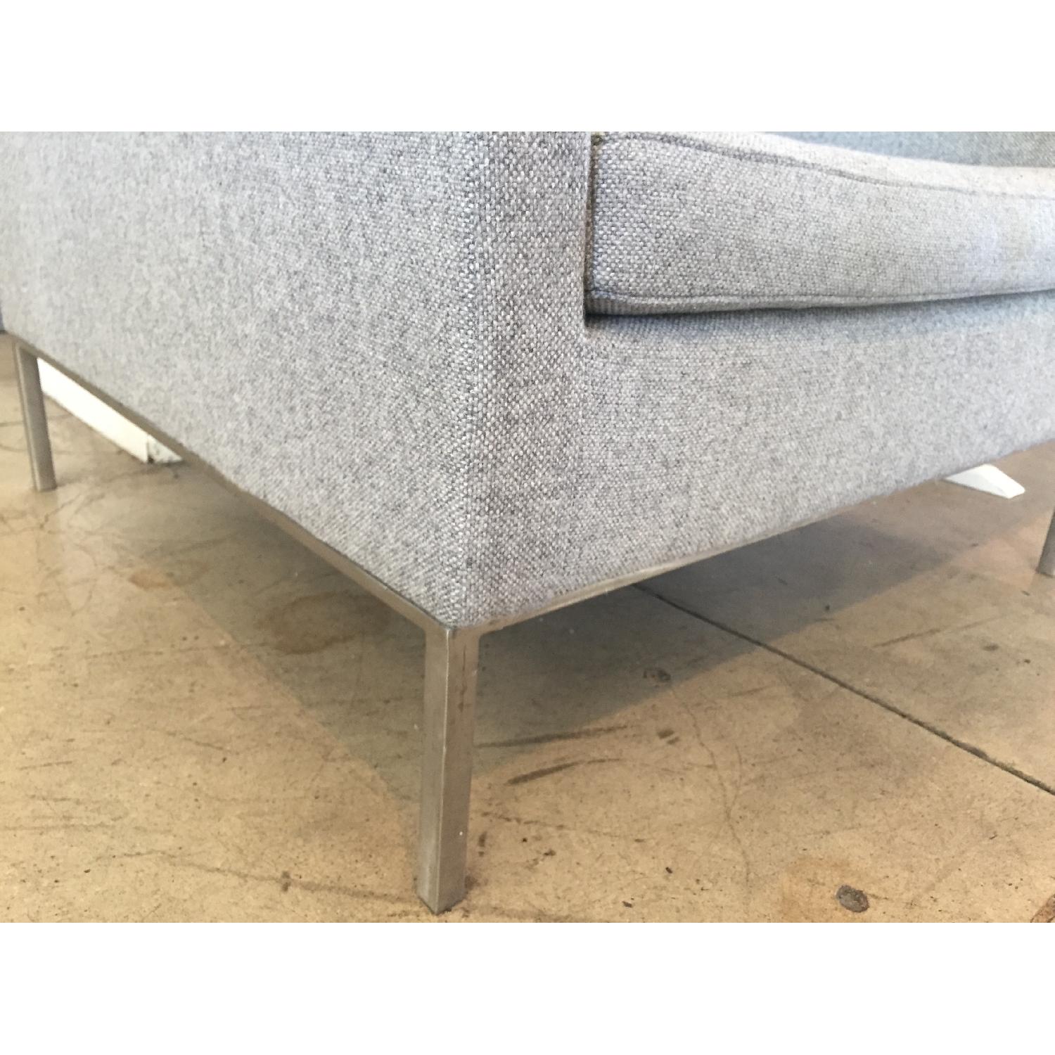 Grey Tweed Mid Century Modern Lounge Chair - image-3