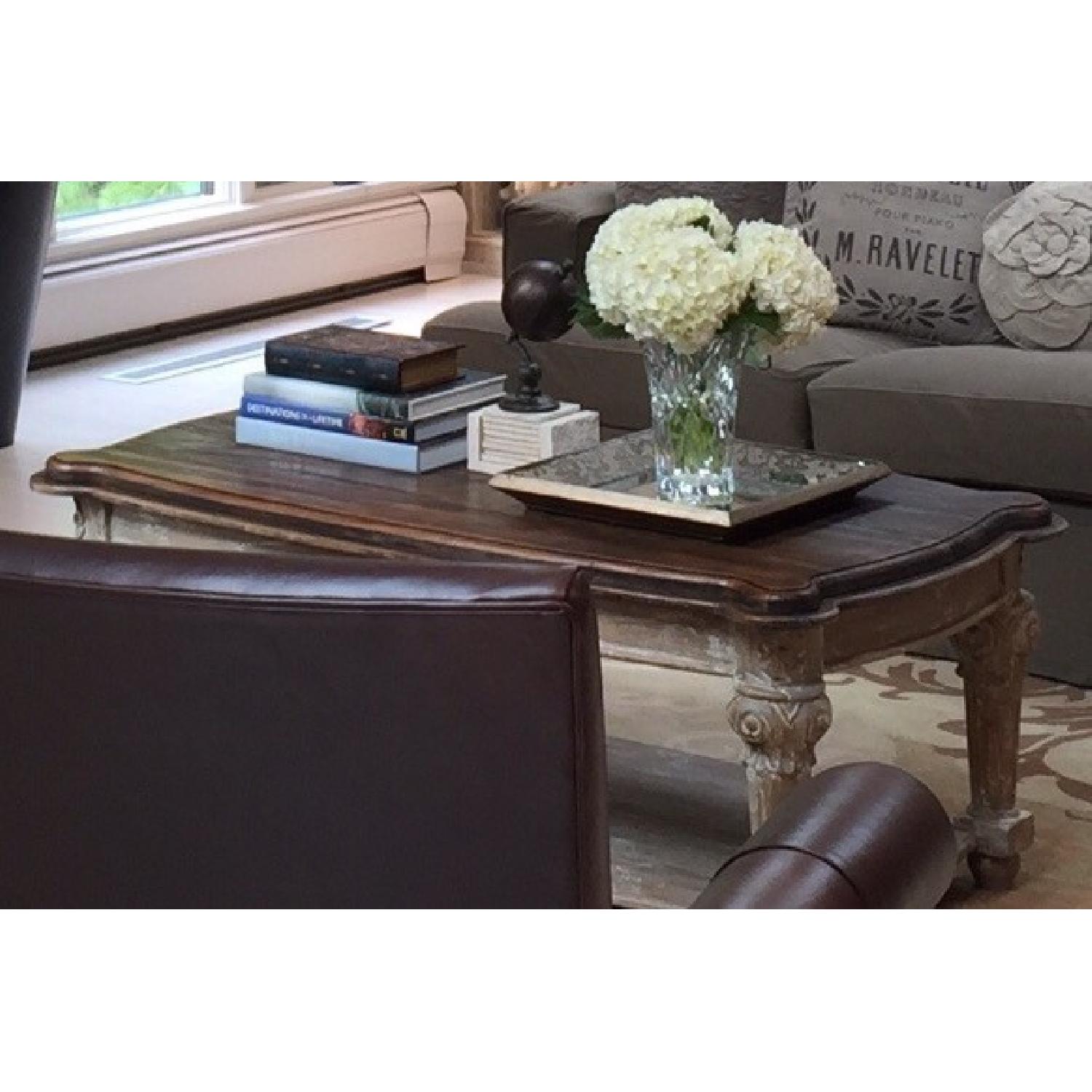 Arhaus Teak Coffee Table - image-1