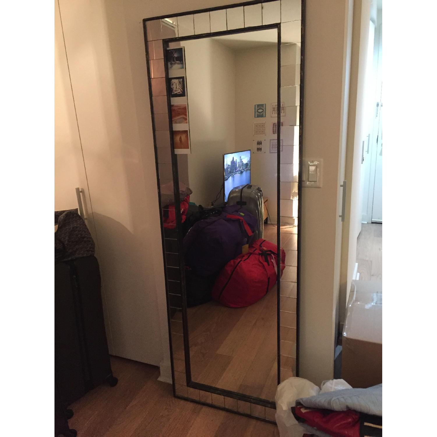 West Elm Antique Tiled Floor Mirror - image-3