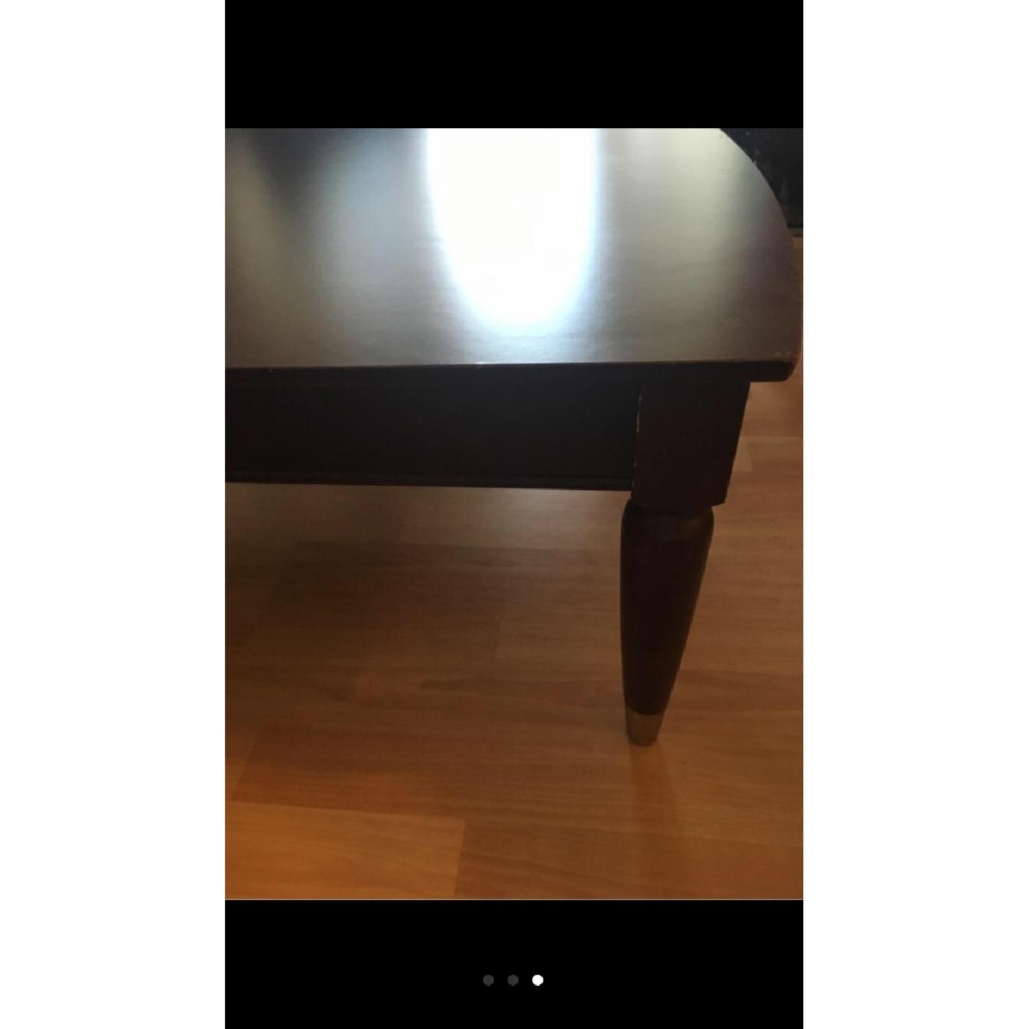 Cherry Wood Rectangular Coffee Table - AptDeco